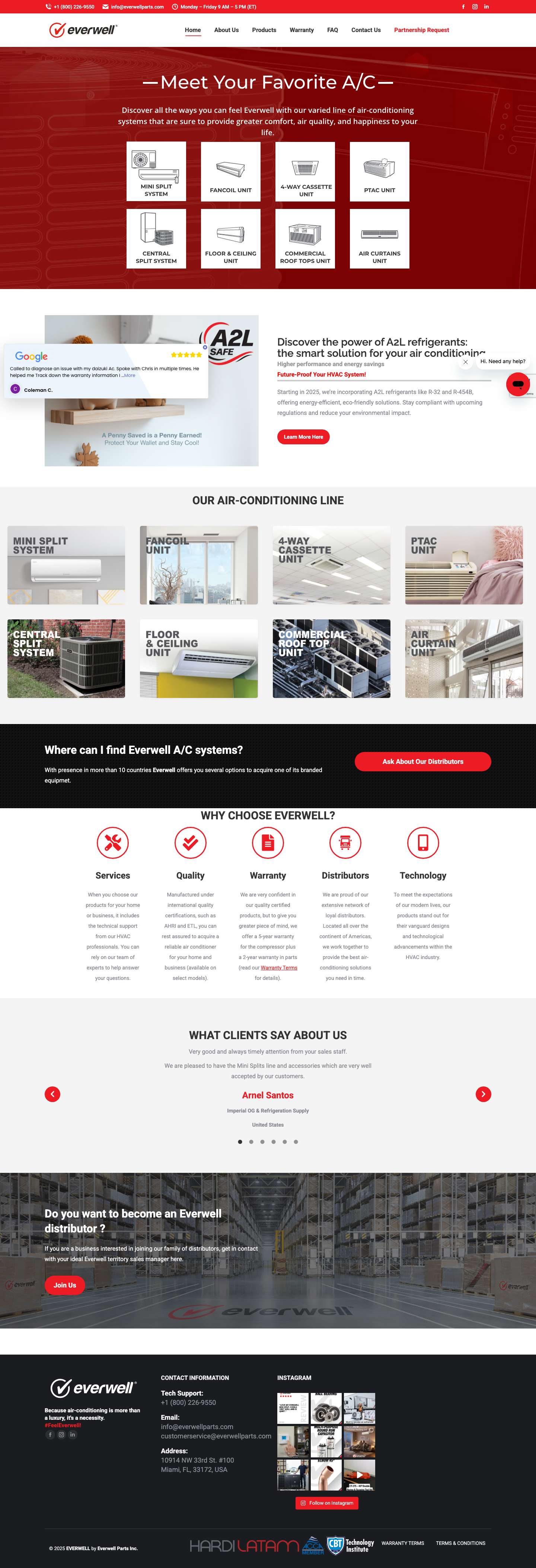 Everwell Air Conditioning – Because Air-Conditioning is more than a luxury, it's a necessity. - Full Screenshot