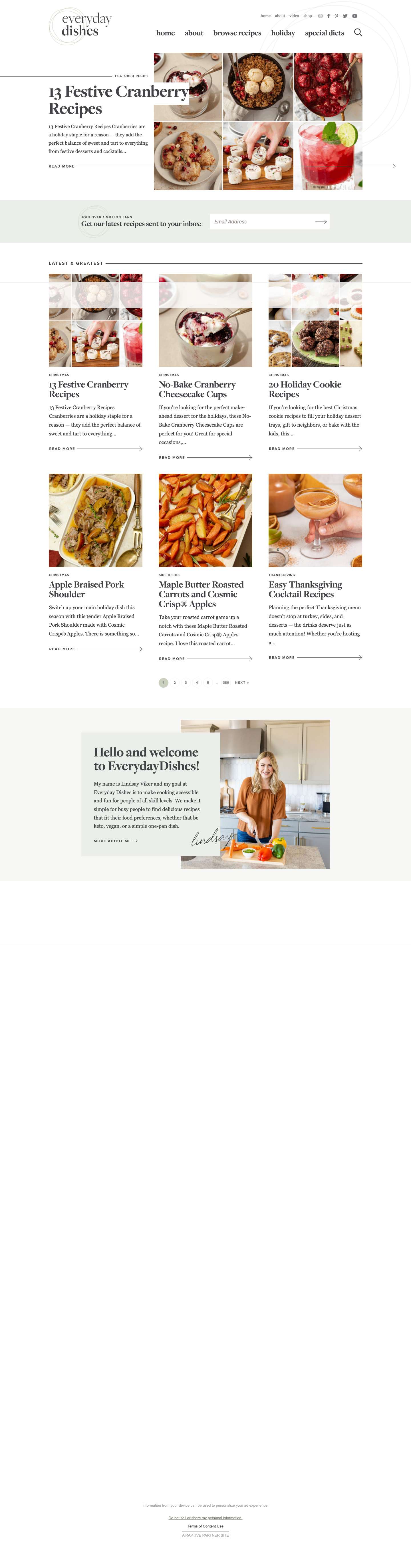 Everyday Dishes – We make it easy to find delicious recipes. - Full Screenshot