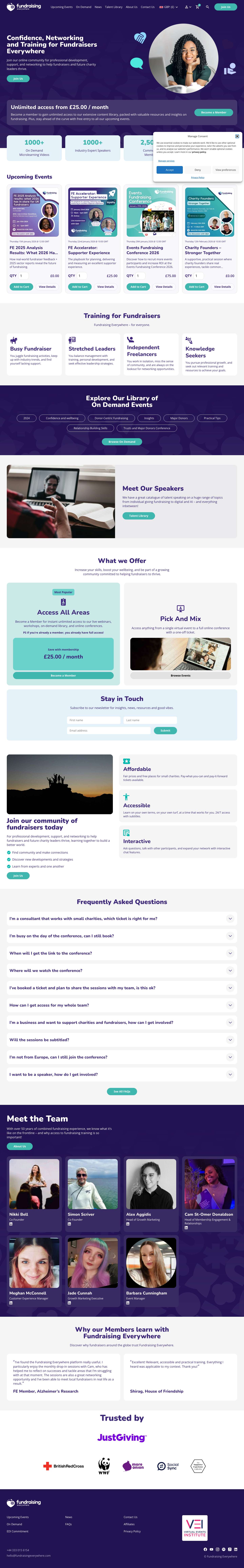 Fundraising Training & Virtual Events | Fundraising Everywhere - Full Screenshot