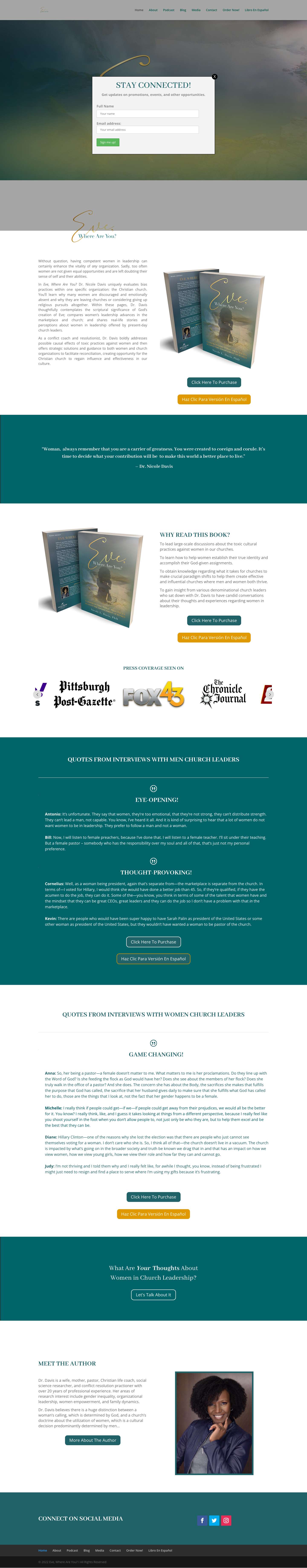 Eve, Where Are You? | Dr. Nicole Davis - Full Screenshot