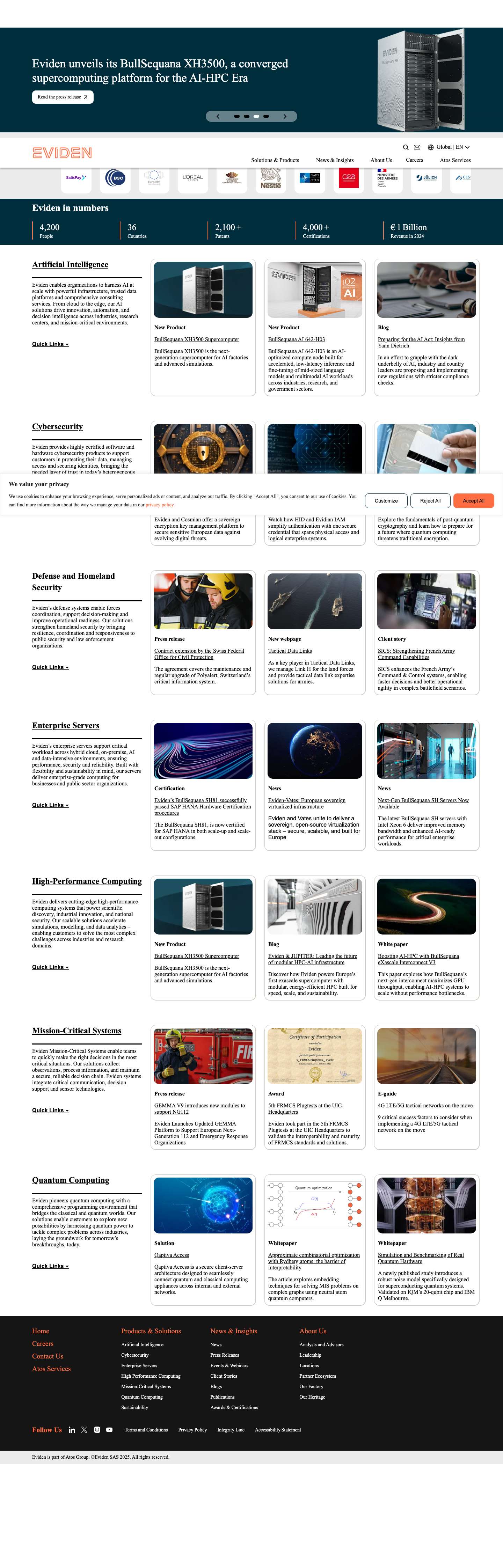 Eviden | Expanding Possibilities across Data & Technology - Full Screenshot