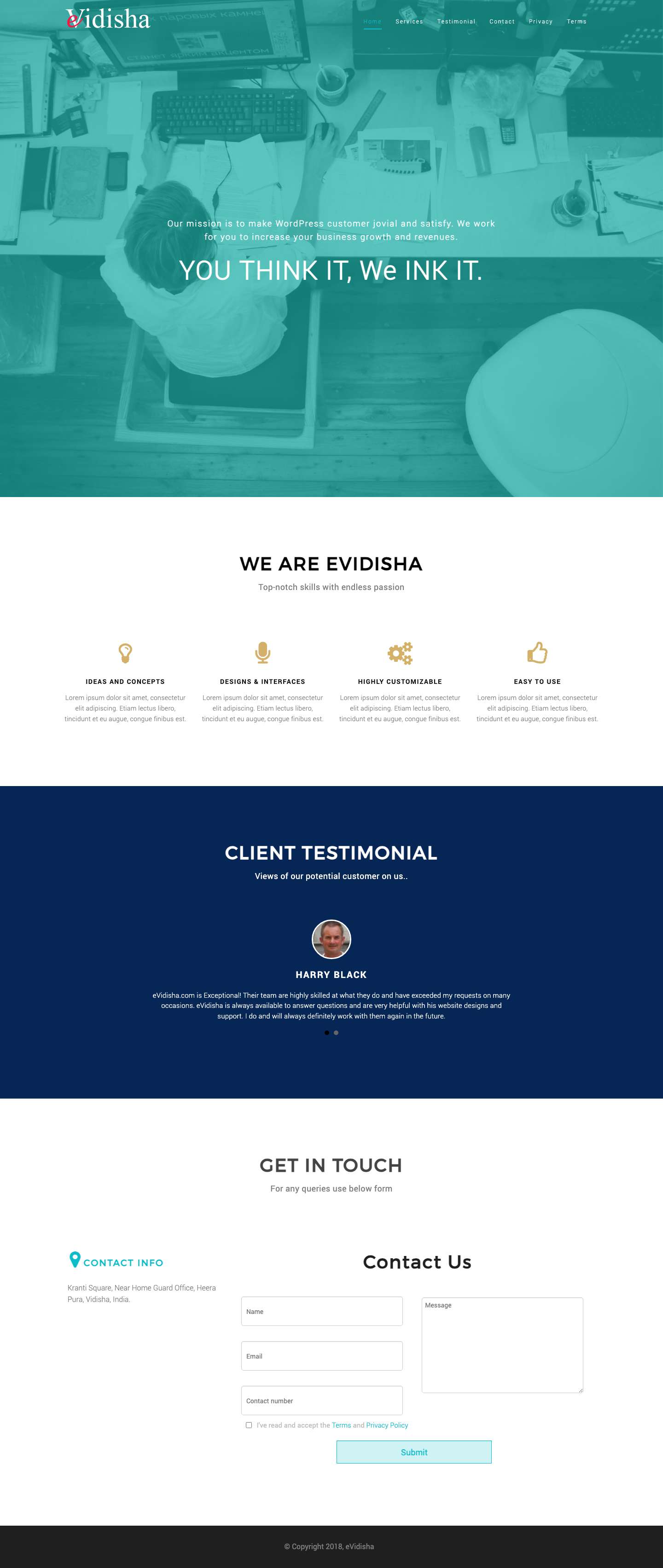 eVidisha - You Think It, We Ink It - Full Screenshot