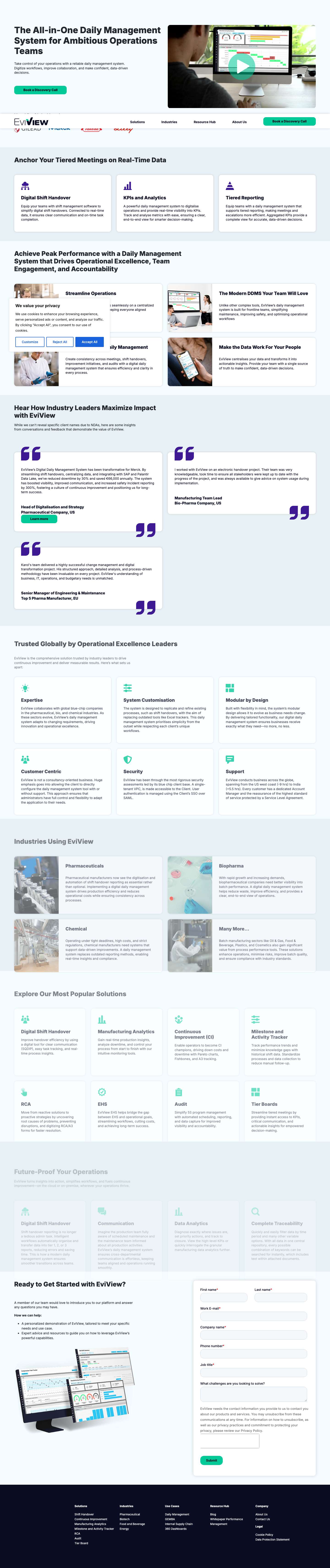 EviView - Digital Daily Management System for Manufacturing - Full Screenshot