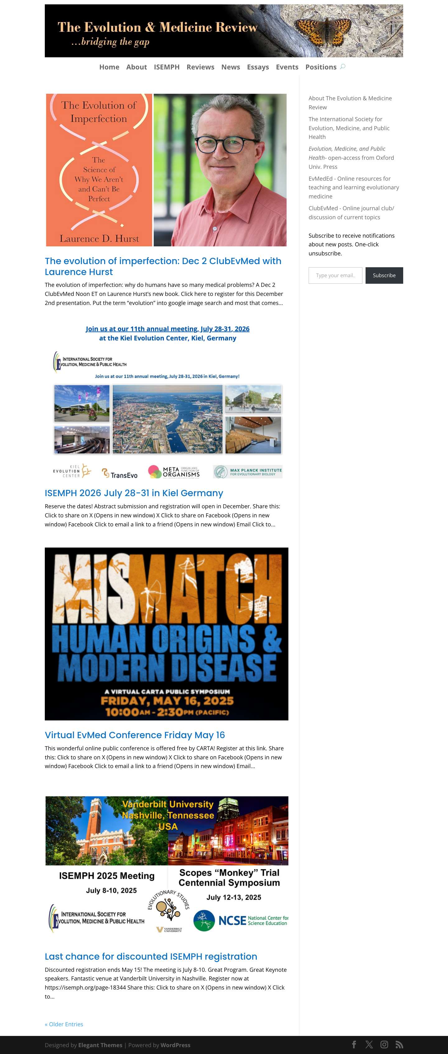 The Evolution and Medicine Review – …bridging the gap. - Full Screenshot