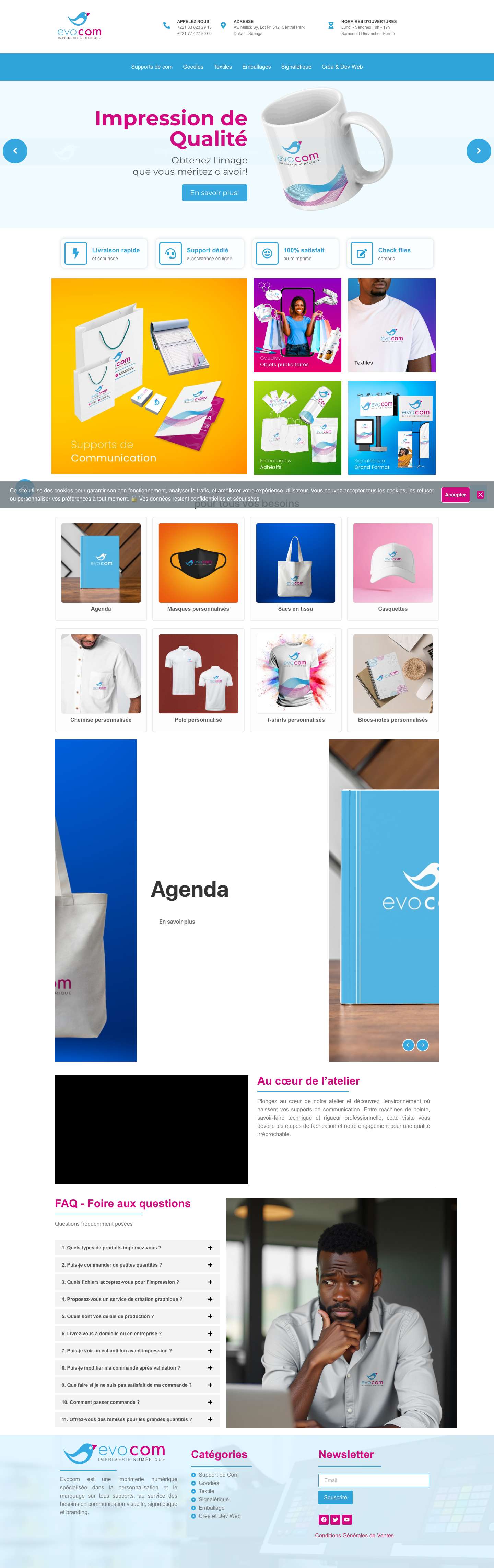 Evocom – Imprimerie Numerique - Full Screenshot
