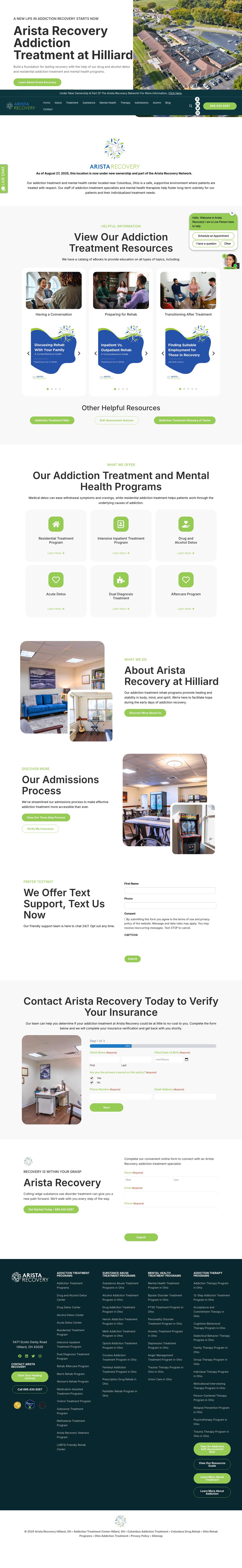 Arista Recovery Wellness Ohio | Ohio Addiction Treatment Programs - Full Screenshot