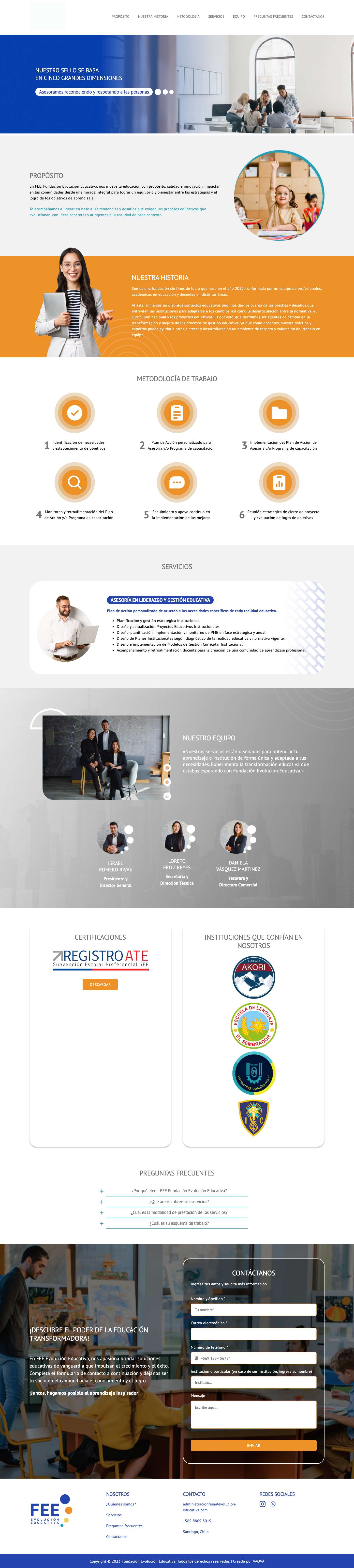 Fundación Evolución Educativa FEE - Full Screenshot