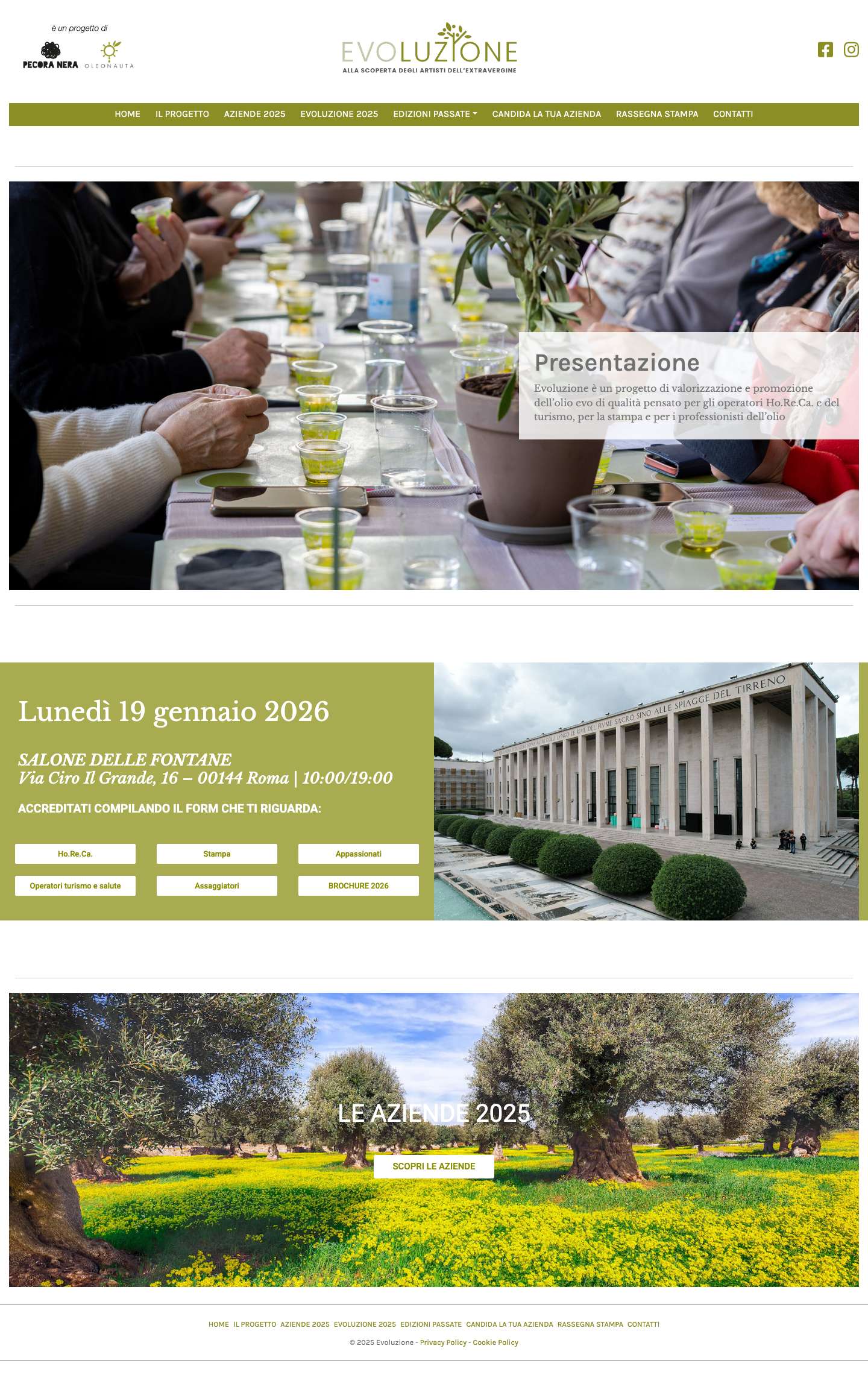 Home - Evoluzione Olio - Full Screenshot