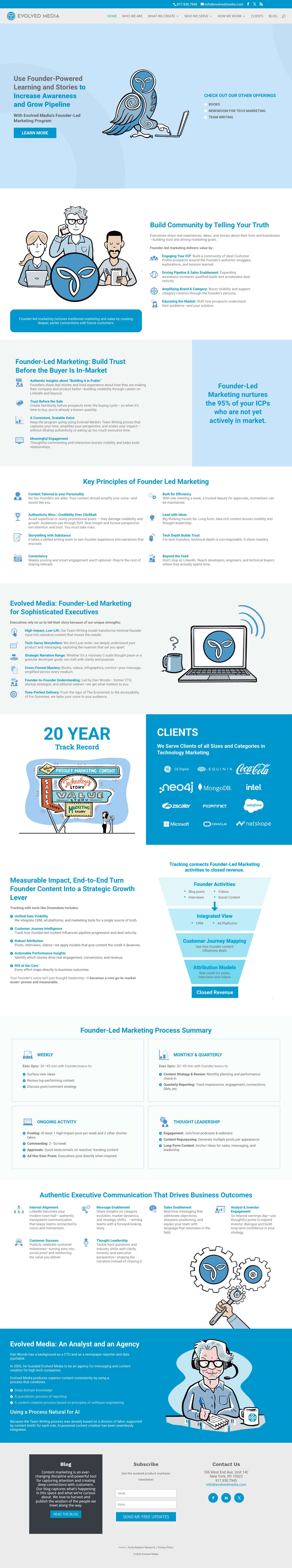Use Founder-Powered Learning and Stories to Increase Awareness and Grow Pipeline - Evolved Media - Full Screenshot