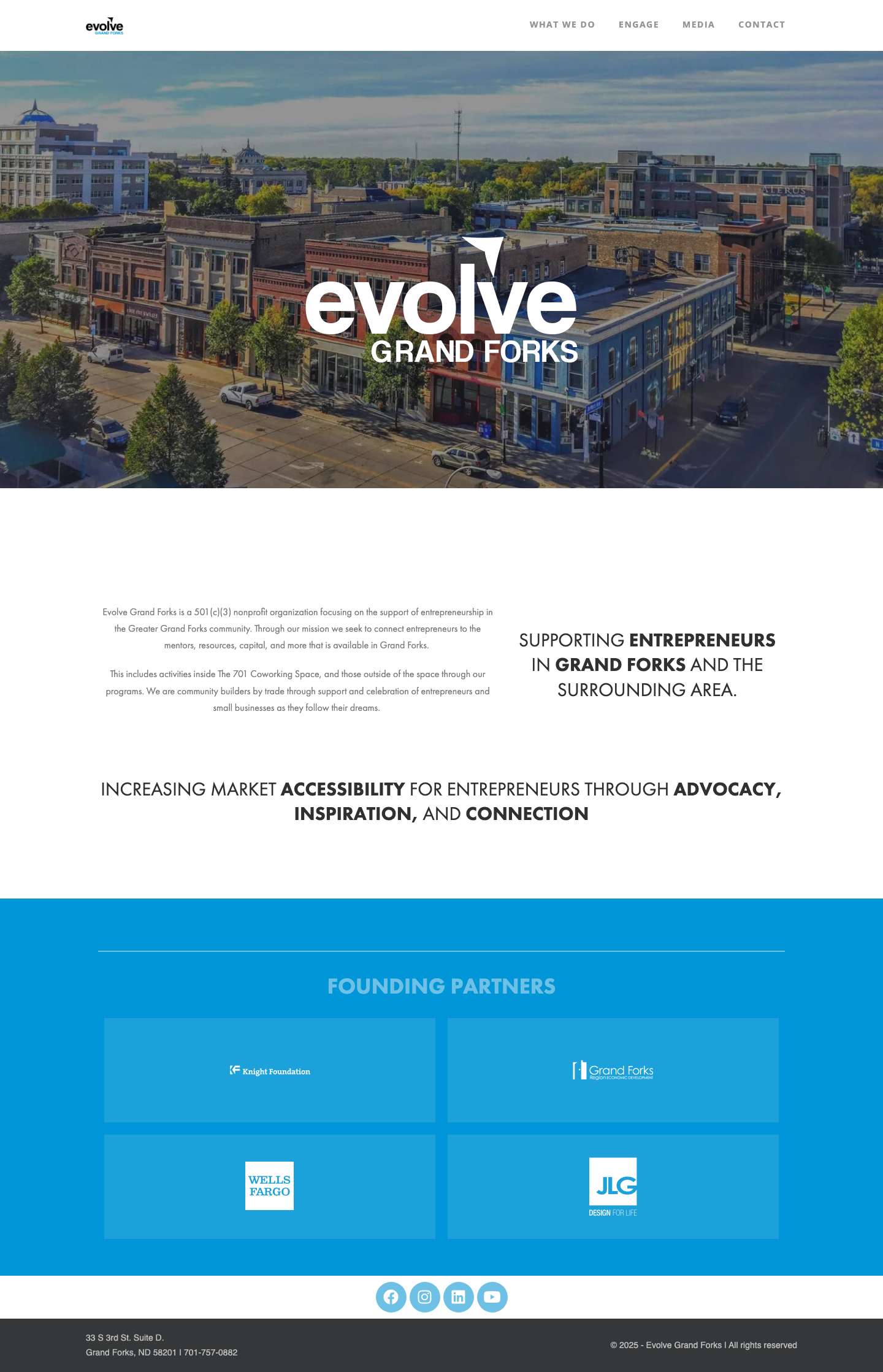Evolve Grand Forks – Supporting Entrepreneurs in Grand Forks and the Surrounding Area. - Full Screenshot