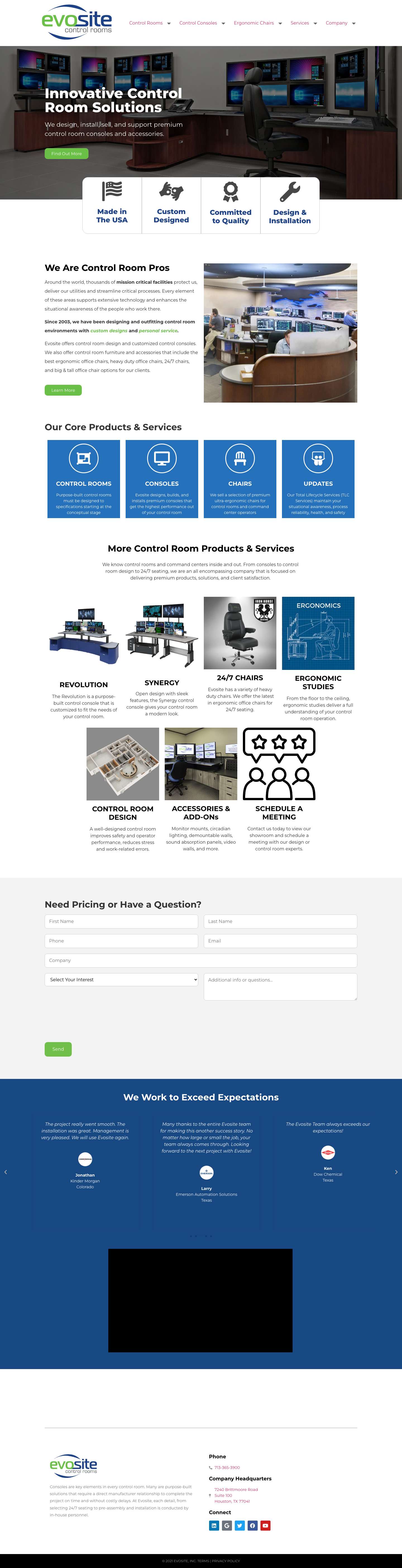 Evosite: Control Rooms, Consoles, Ergonomic Chairs - Full Screenshot