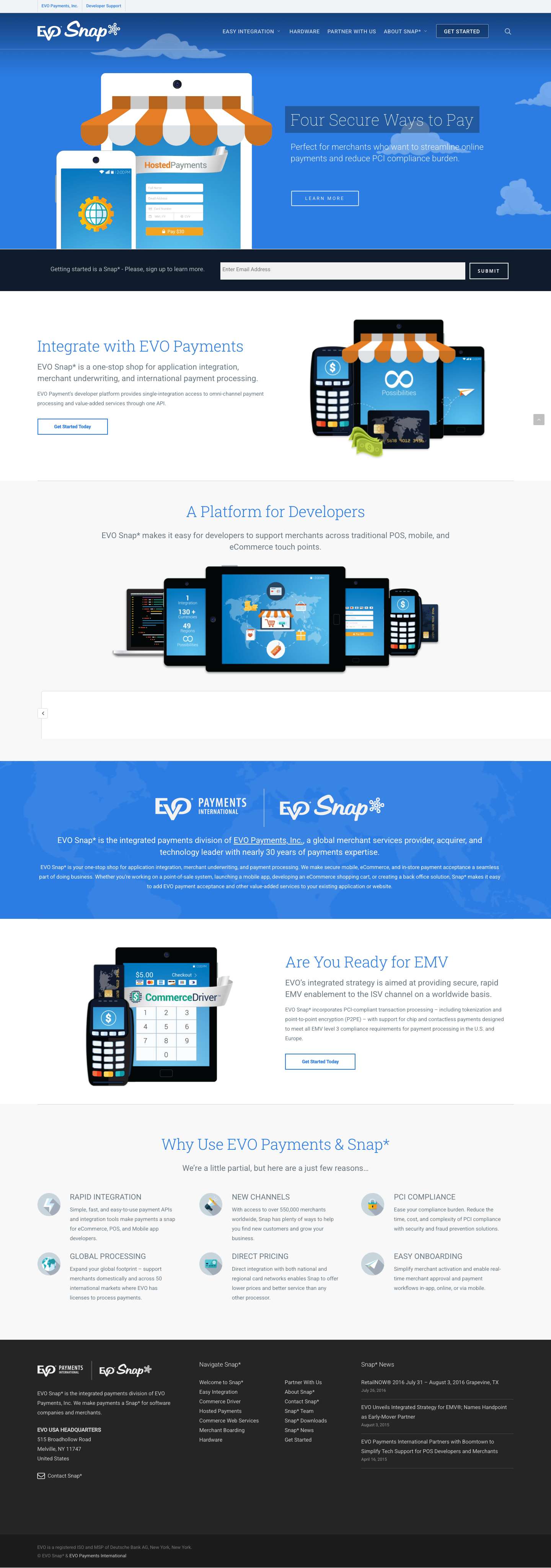 Making Payments a Snap* | EVO Snap* Payment API - Full Screenshot