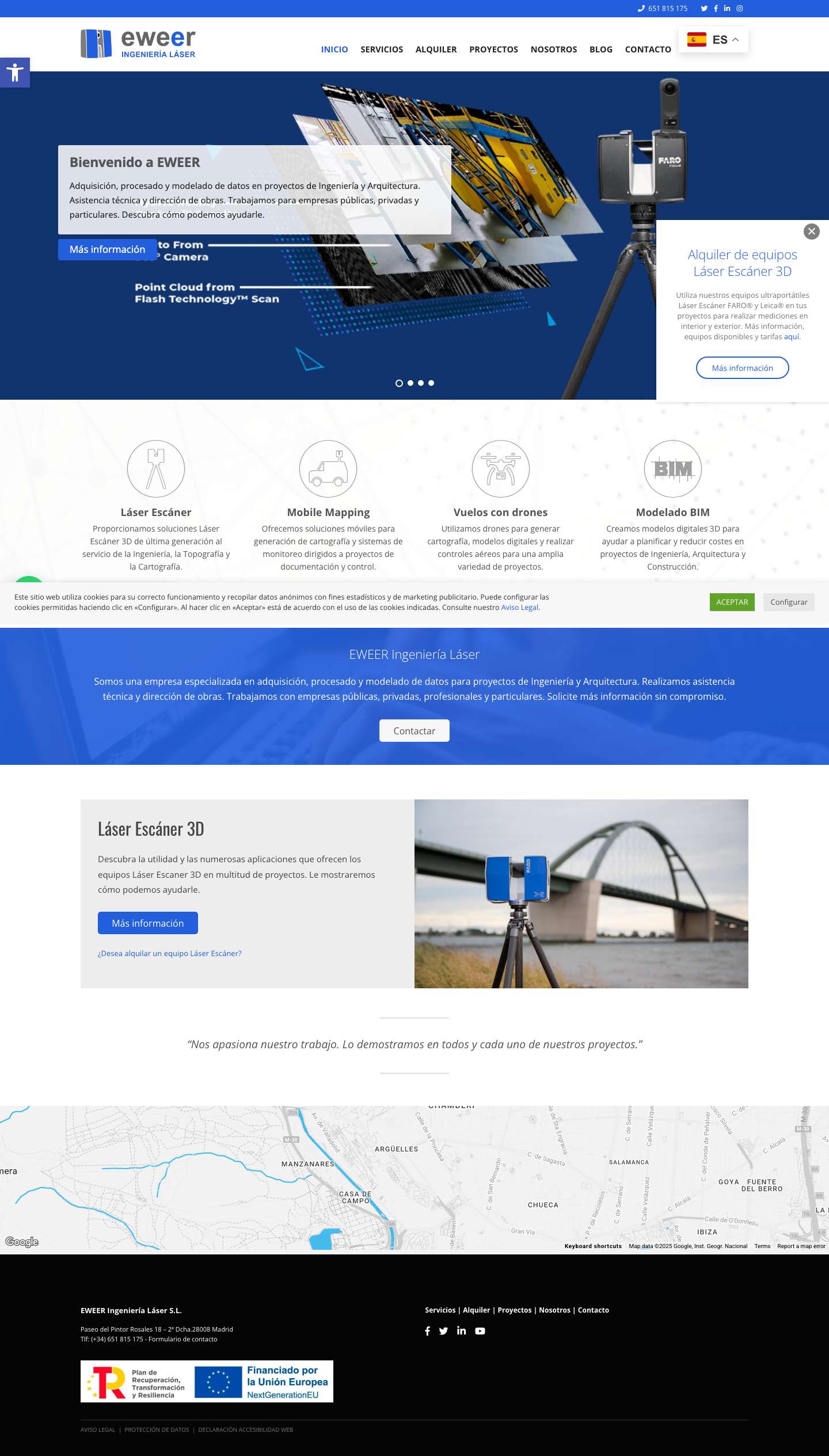 EWEER Ingeniería LáserHerramientas de accesibilidadAumentar textoDisminuir textoEscala de grisesAlto contrasteContraste negativoFondo claroSubrayar enlacesFuente legibleRestablecer - Full Screenshot