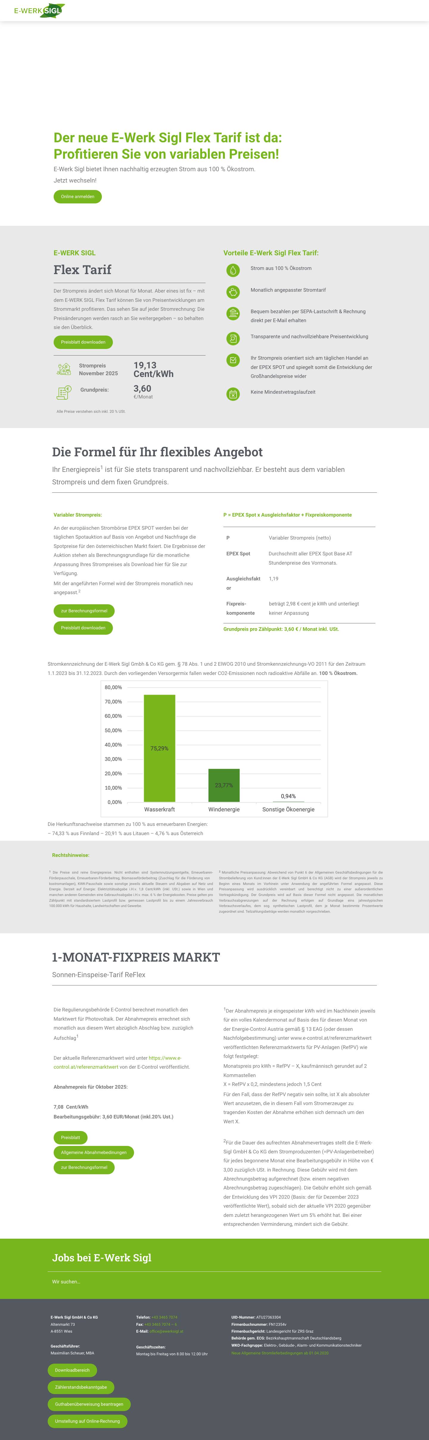 E-Werk Sigl - Full Screenshot