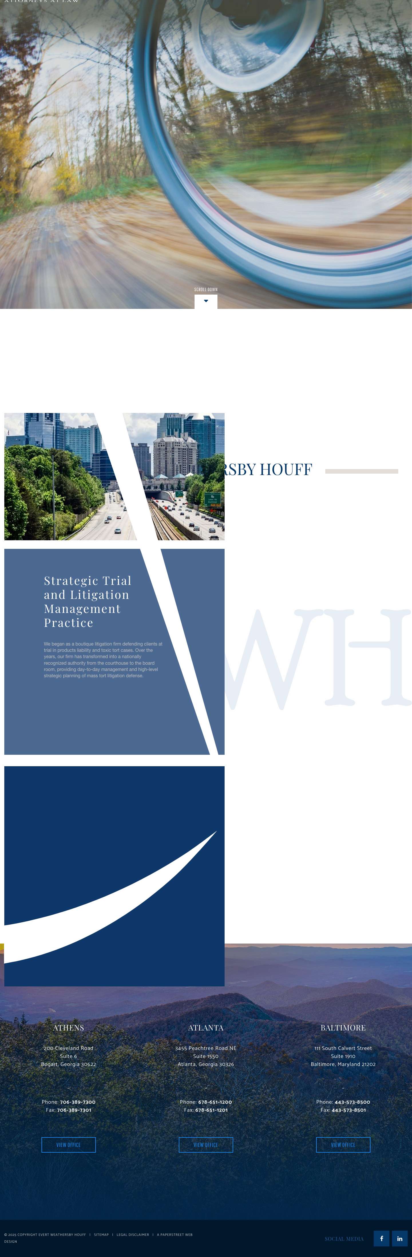 Asbestos, Products Liability & Toxic Torts | Evert Weathersby Houff - Full Screenshot