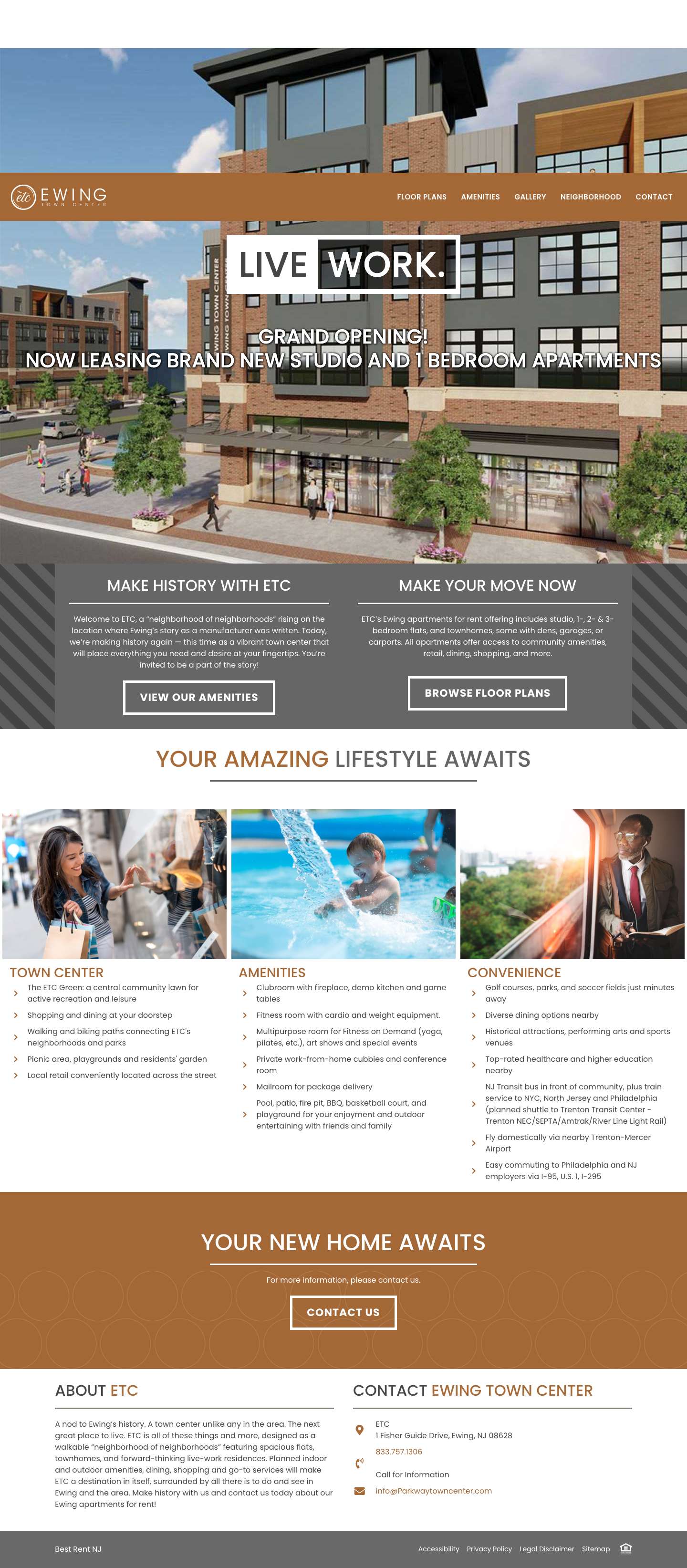 Ewing Town Center | New Apartments in Ewing, NJ - Full Screenshot