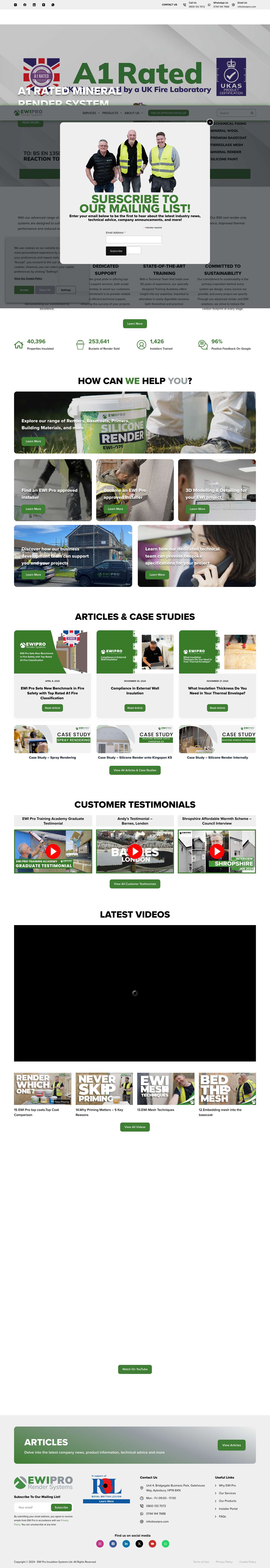 Home | EWI Pro | External Wall Insulation & Render Solutions - Full Screenshot