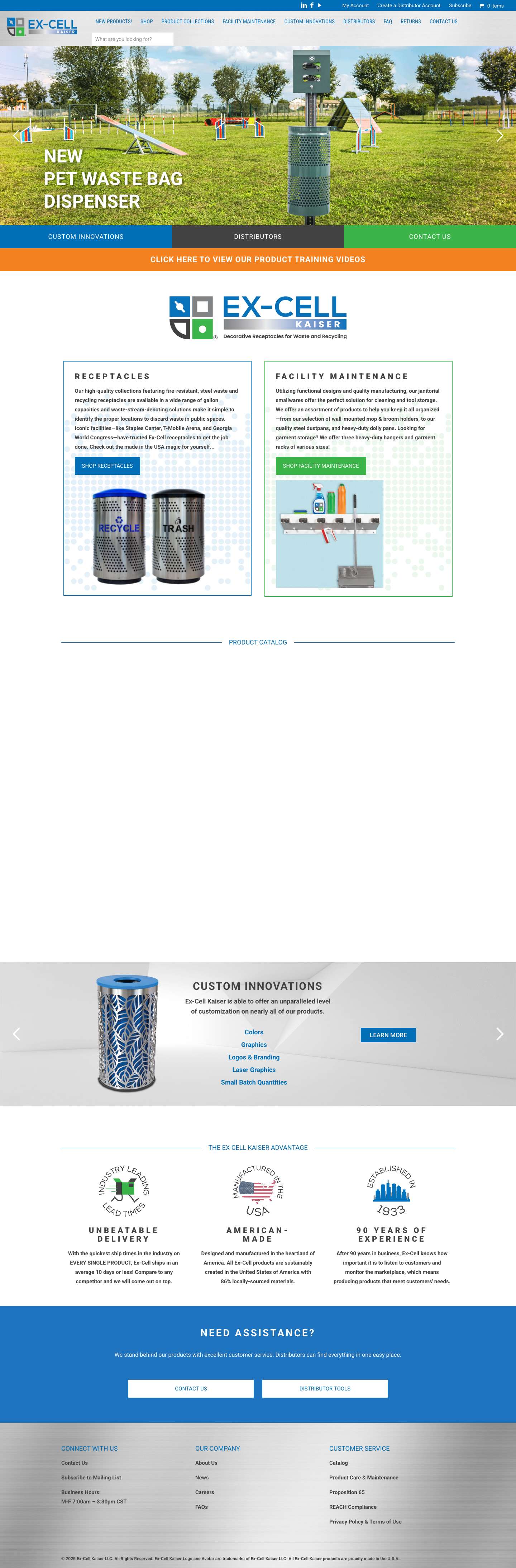 Ex-Cell Kaiser - Decorative Receptacles for Waste & Recycling - Full Screenshot