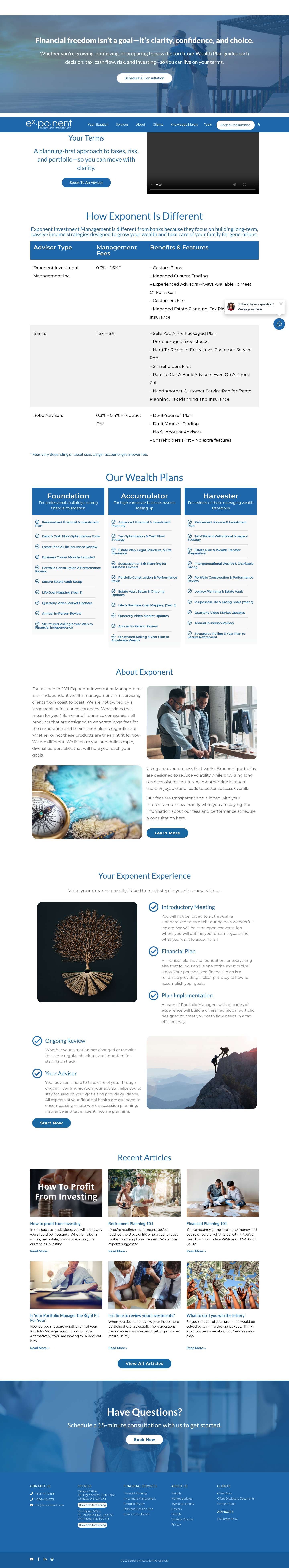 Wealth Management Canada | Fiduciary Financial Advisor Canada - Full Screenshot