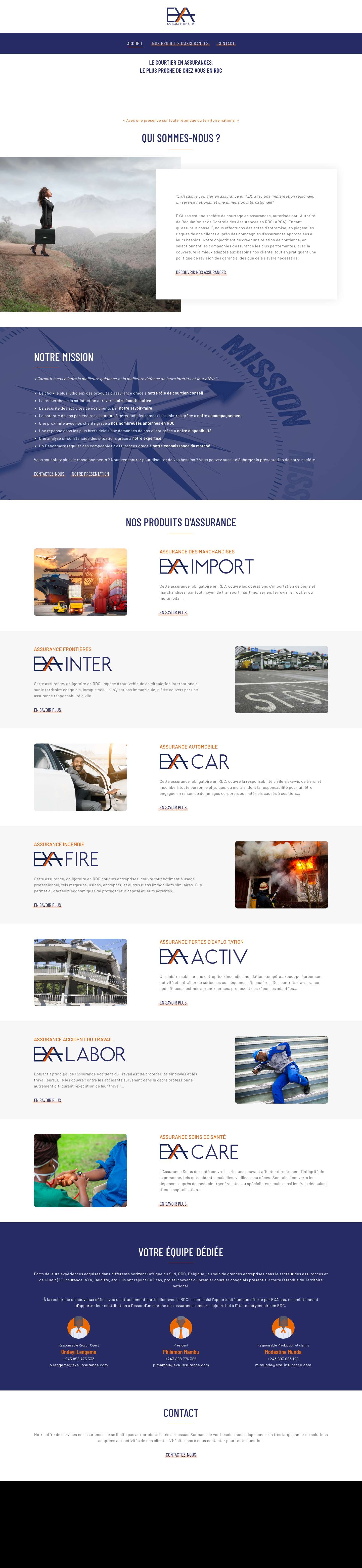 EXA sas - Courtier en assurances - Full Screenshot