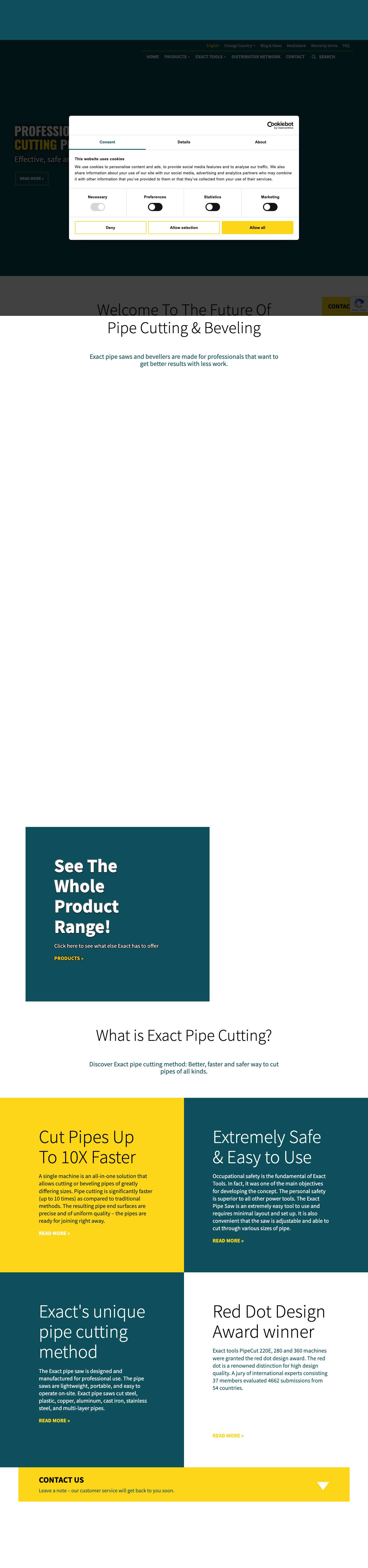 Exact Tools: Pipe Cutter - Cut Pipes Fast & Accurately - All Pipe Materials - Full Screenshot