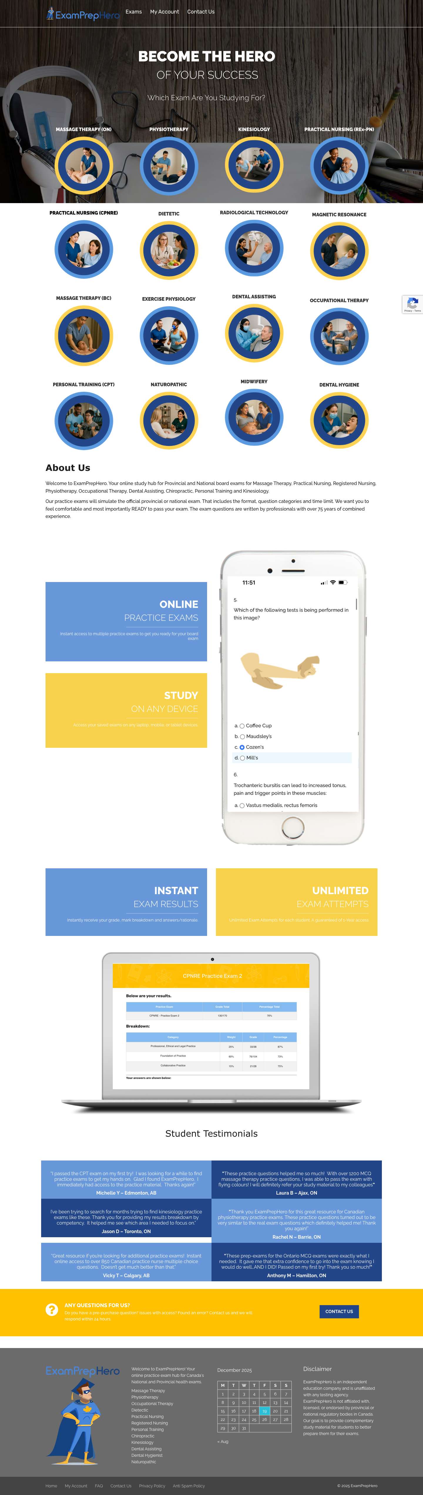 ExamPrepHero – Study Material for National and Provincial Board Exams - Full Screenshot