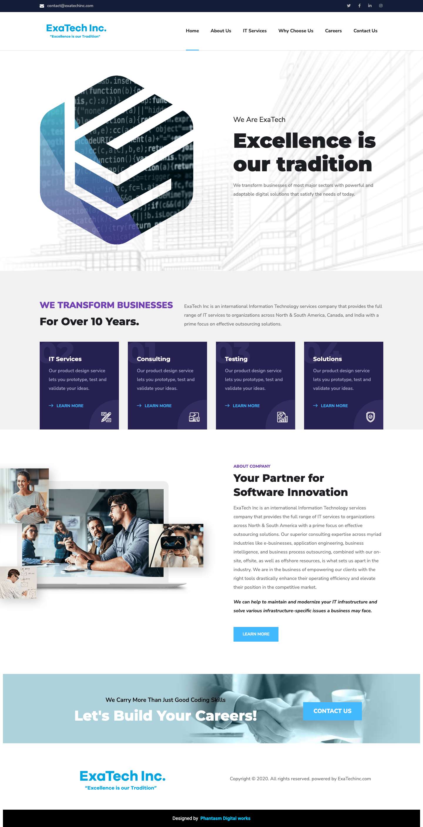 ExaTech Inc - Full Screenshot