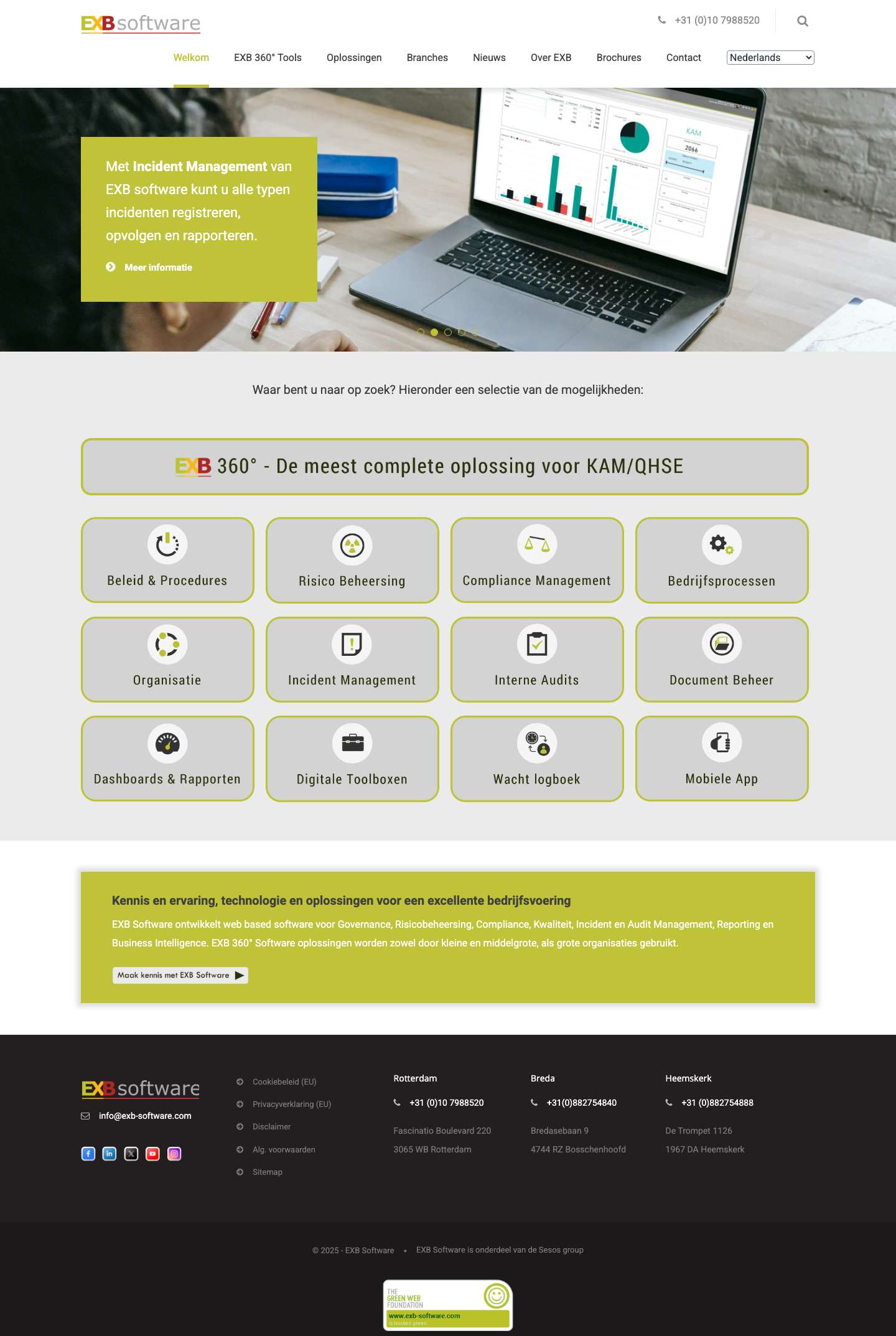 EXB Software - Voor Governance, Risk & Compliance / (Q)HSEEXB Software - Voor Governance, Risk & Compliance / (Q)HSE - Full Screenshot