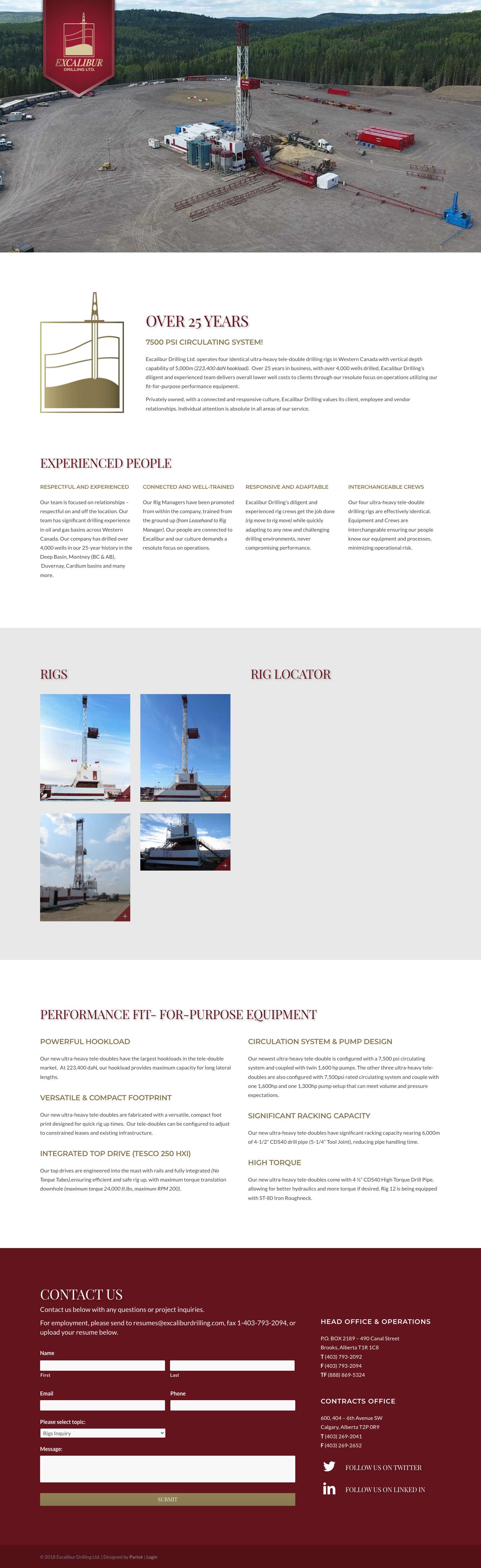 Excalibur Drilling Ltd. | Over 4,000 Wells Drilled - Full Screenshot