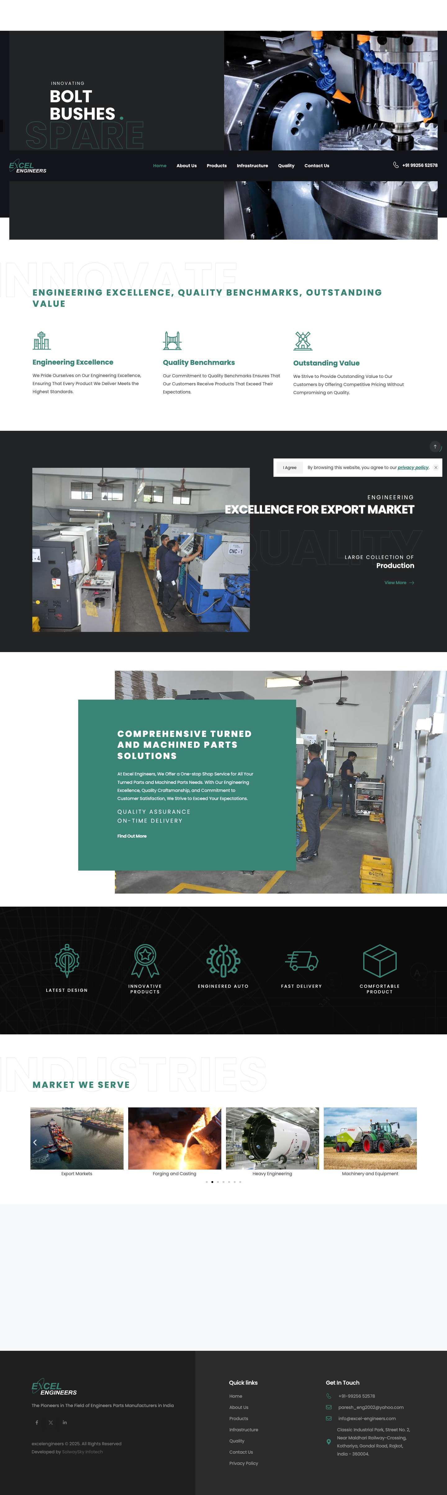 Excel Engineers – The Pioneers in The Field of Engineers Parts in India - Full Screenshot