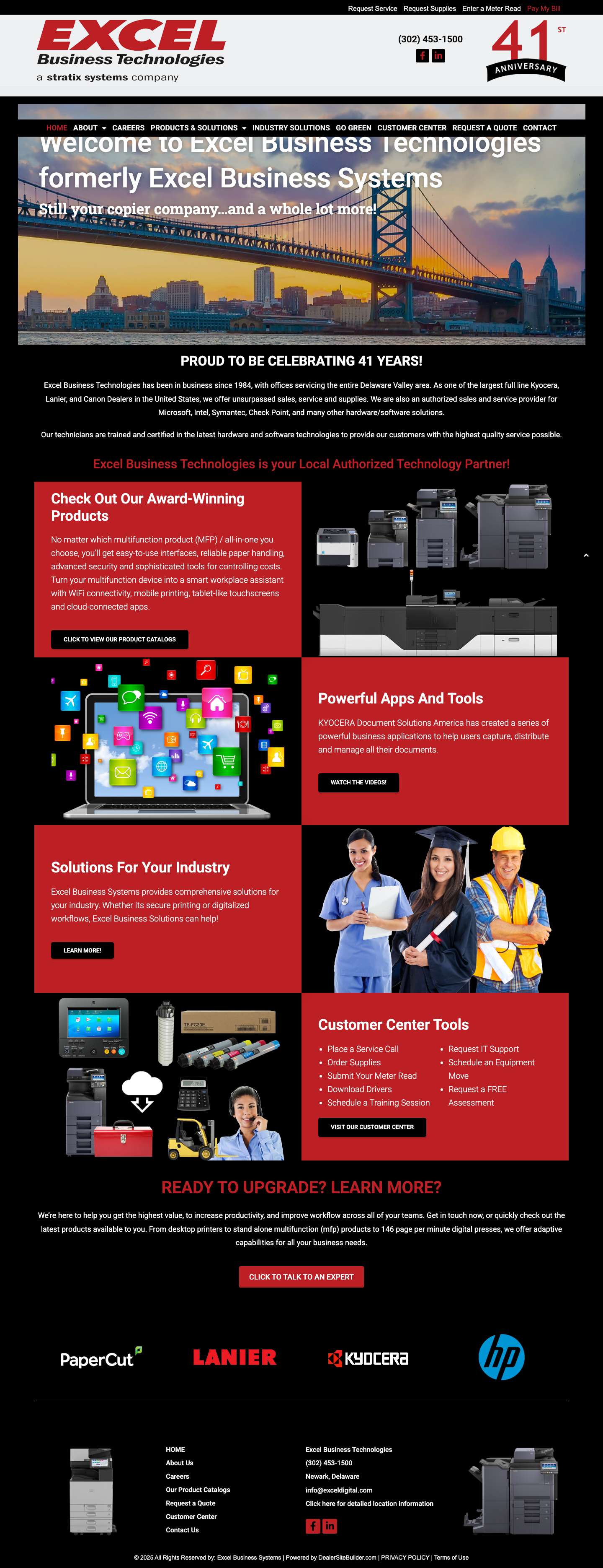 Home - Excel Business Systems - Full Screenshot