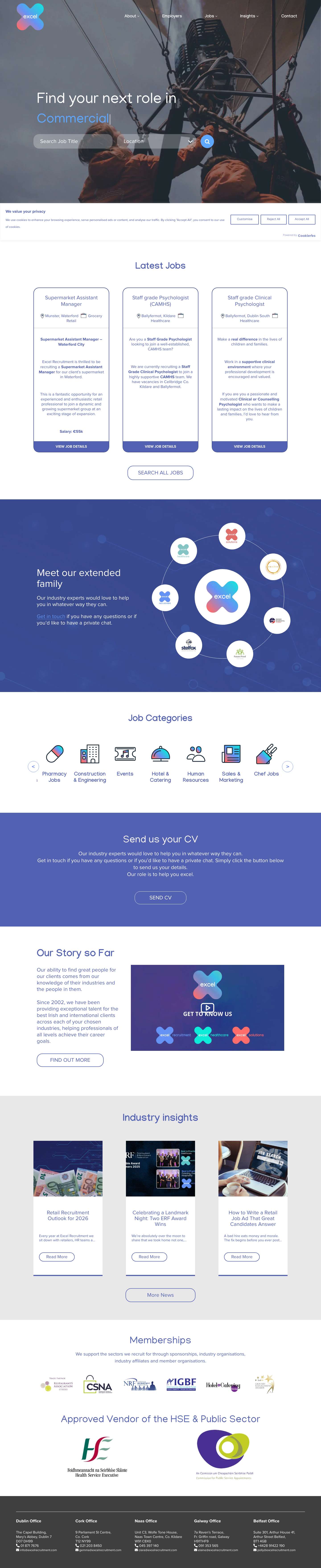 Recruitment Agency in Dublin, Belfast, Kildare, Cork, and Galway - Full Screenshot