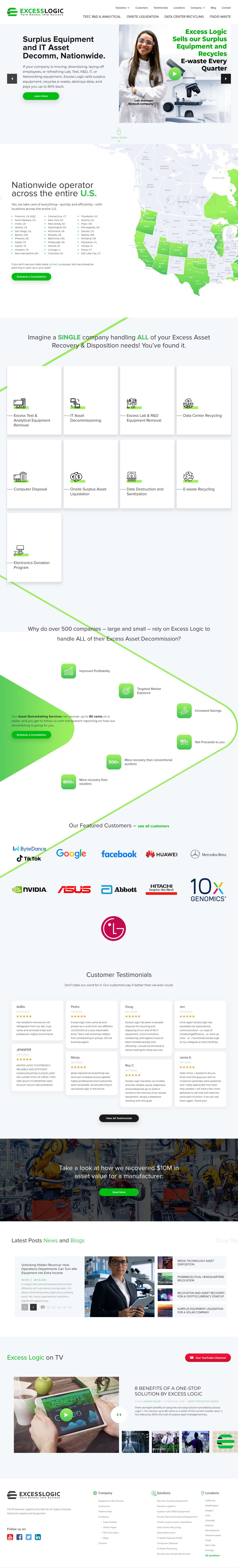 Excess Logic - Surplus Equipment and IT Asset Disposition and Remarketing, E-waste Recycling San Jose, Santa Clara, Milpitas, Fremont, Sunnyvale, Mountain View, Palo Alto, Redwood City | - Full Screenshot