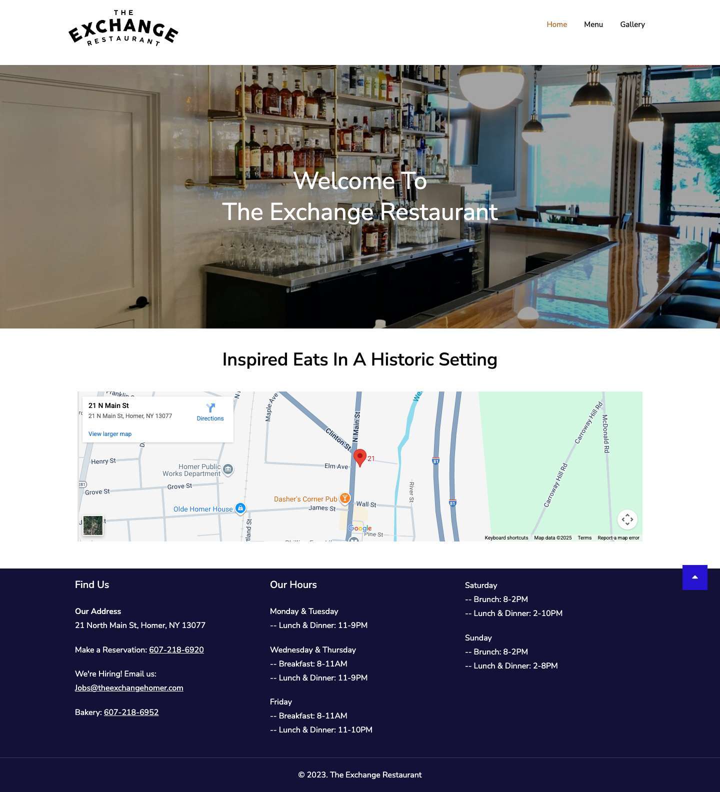 The Exchange Restaurant | Inspired Eats - Full Screenshot