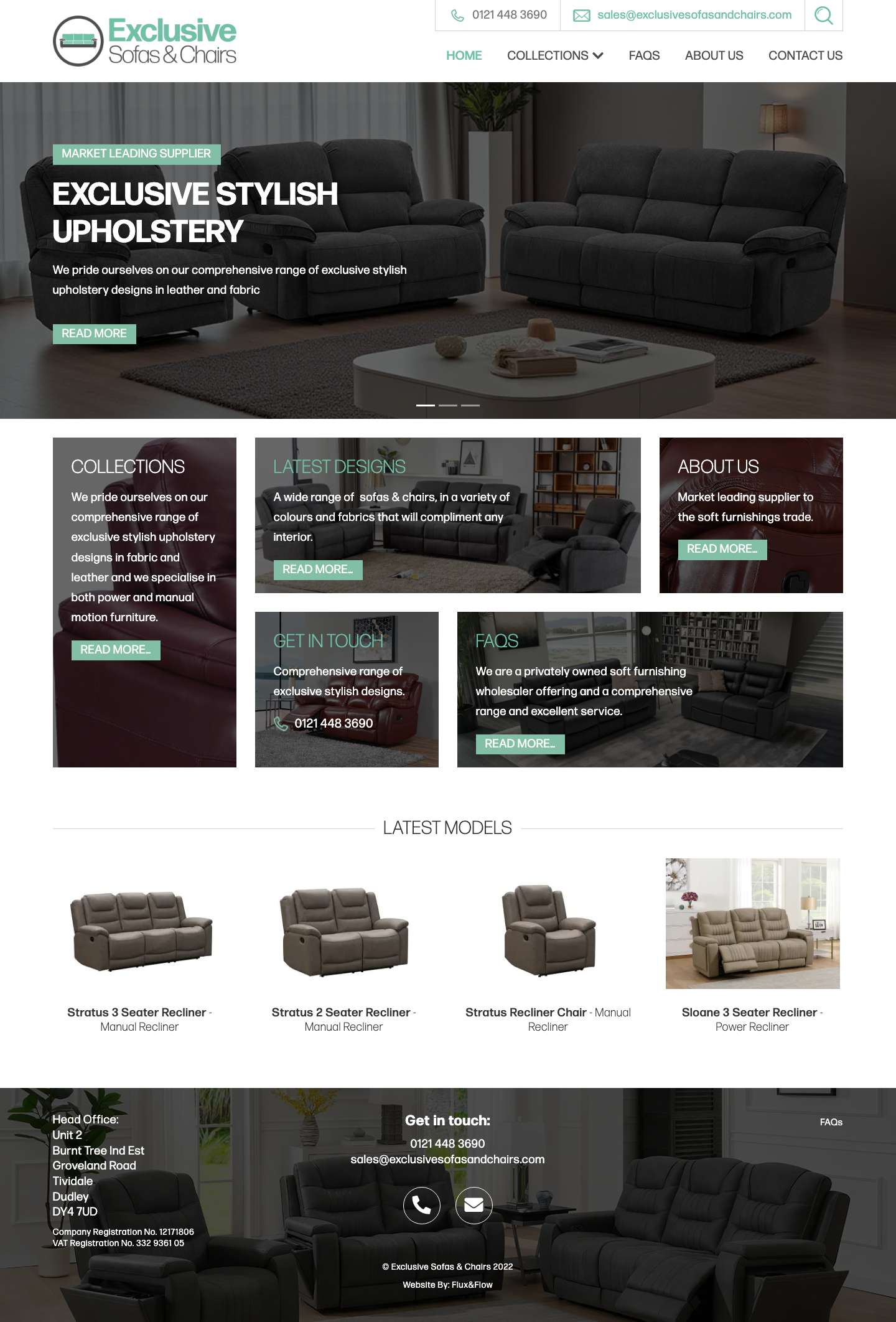 Exclusive Leather & Fabric Sofas - Full Screenshot