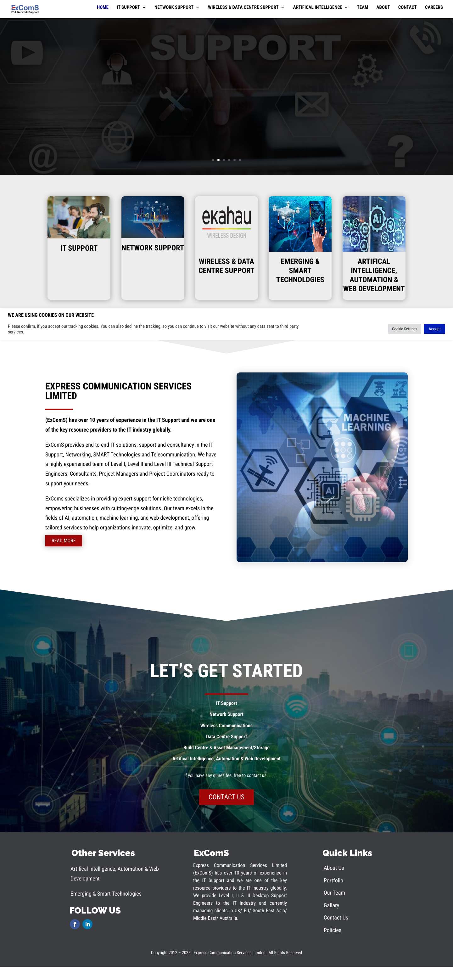Home - ExComS - Full Screenshot