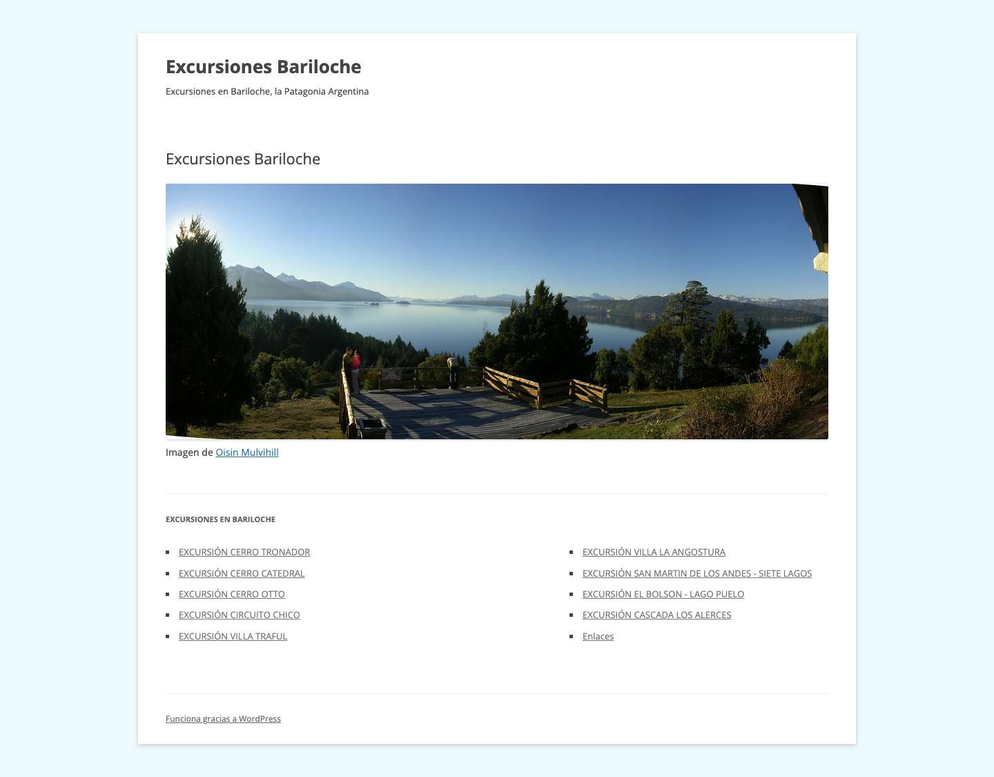 Excursiones Bariloche | Excursiones en Bariloche, la Patagonia Argentina - Full Screenshot