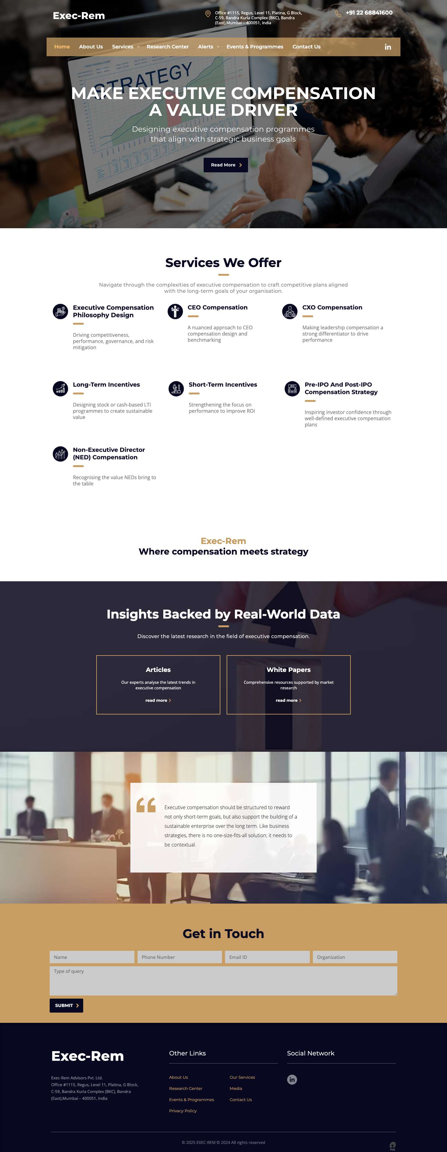 Exec-Rem | Where Compensation Meets Strategy - Full Screenshot