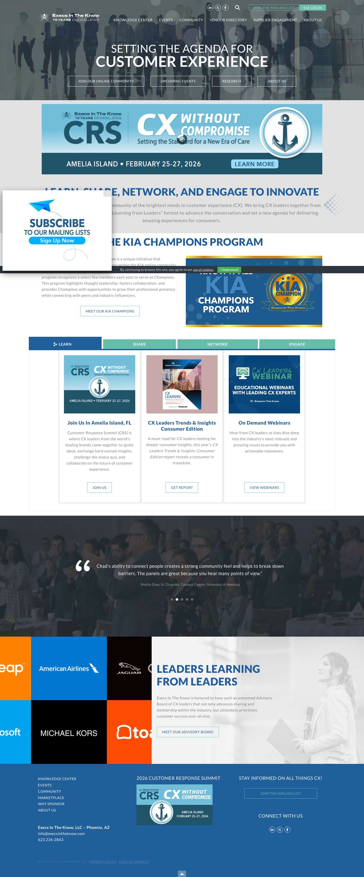 A CX Leadership Community - Full Screenshot