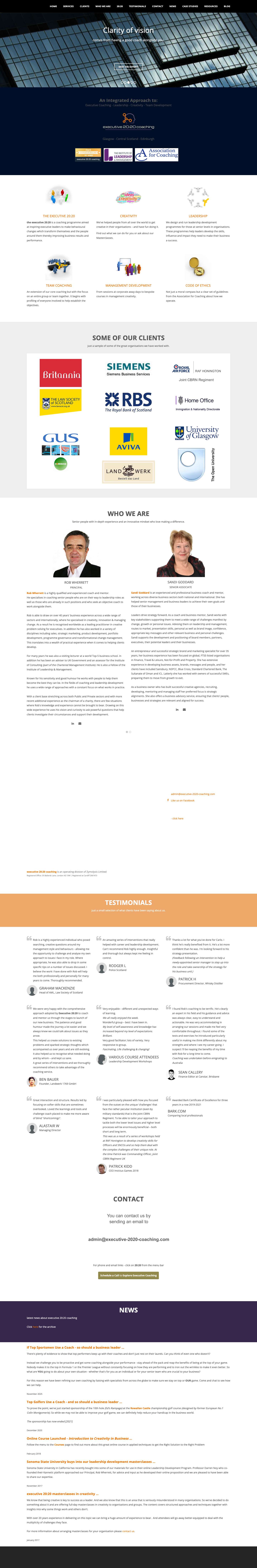 Blog | Executive 20:20 Coaching - Full Screenshot