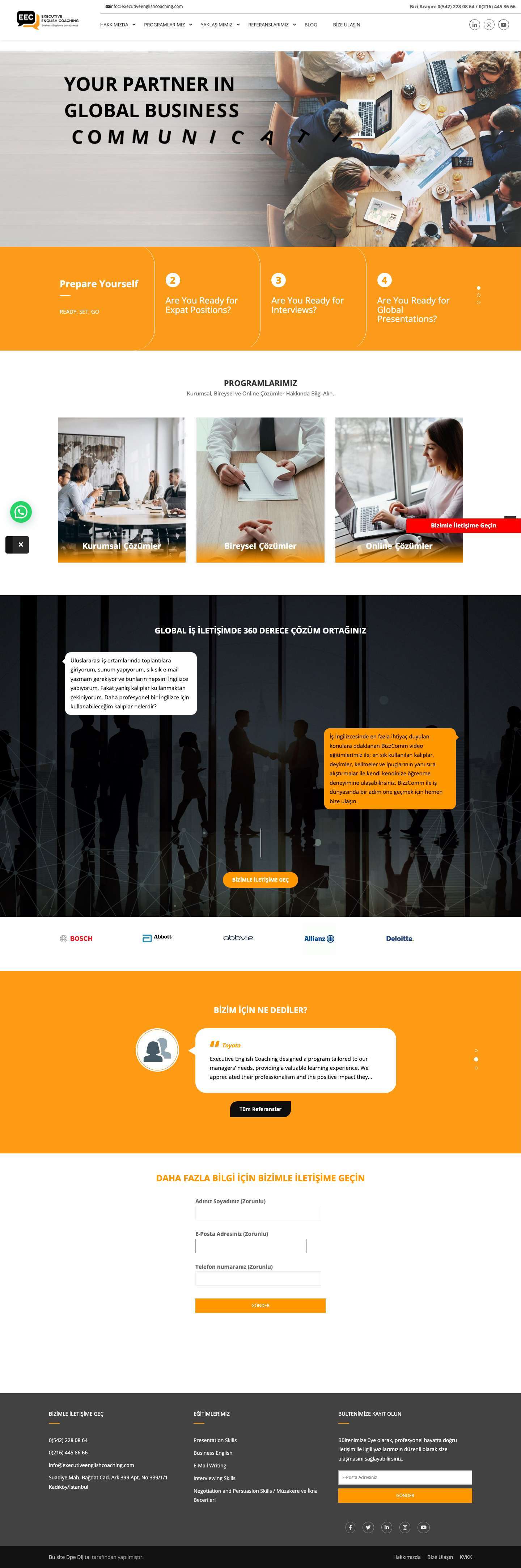 Anasayfa - Executive English CoachingJoinchat - Full Screenshot