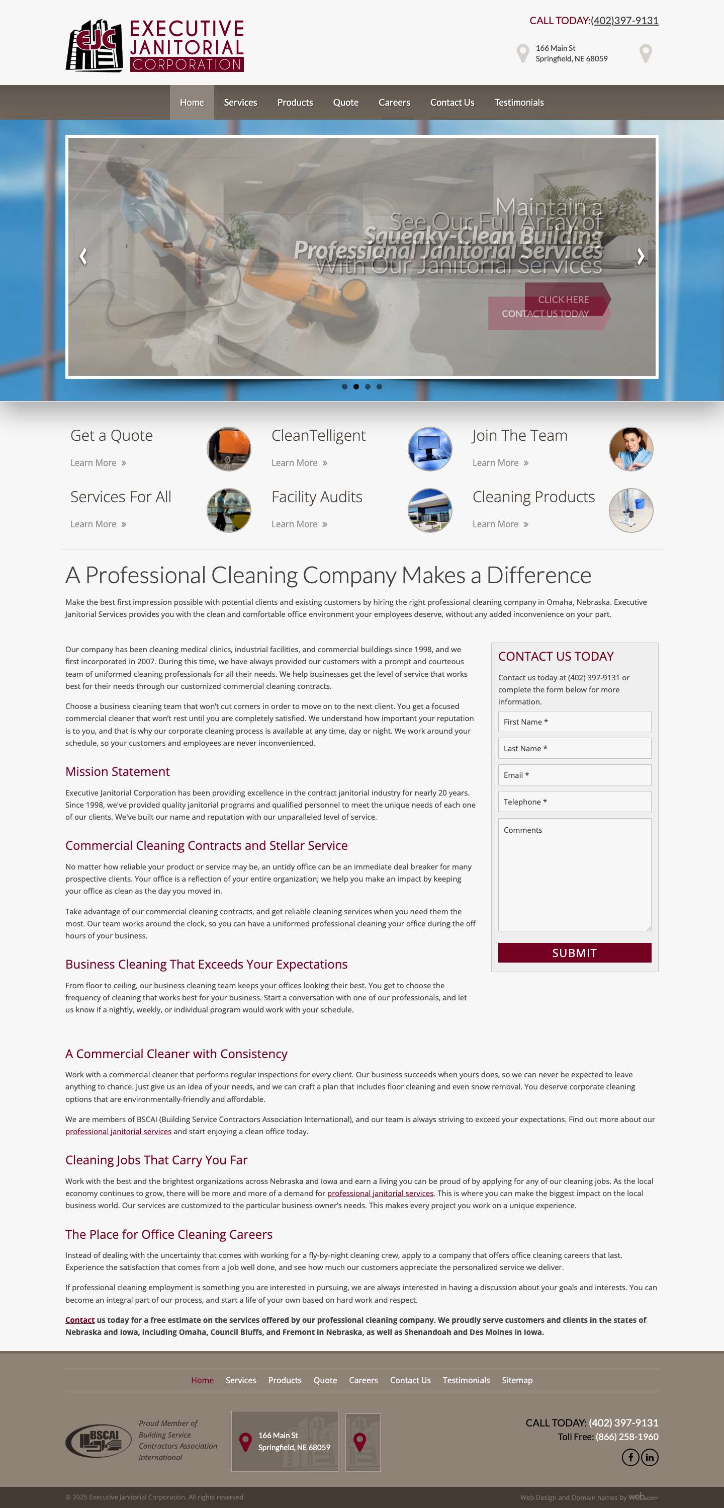 Executive Janitorial - Full Screenshot