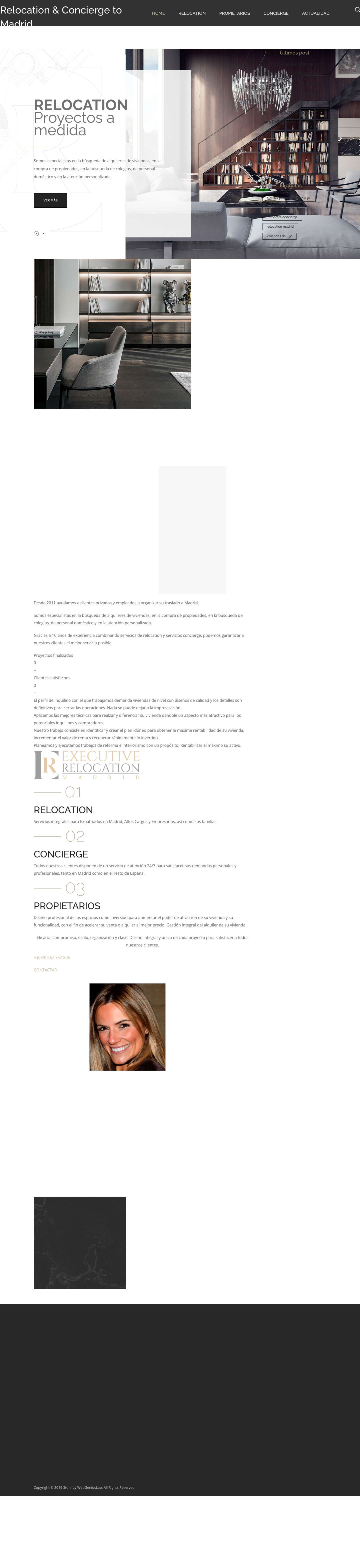 Executive & Relocation Madrid - Full Screenshot