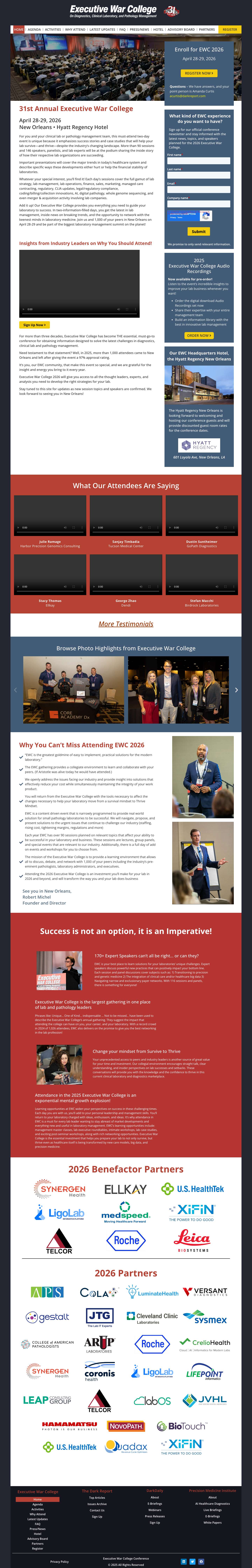 The Executive War College Conference - Full Screenshot