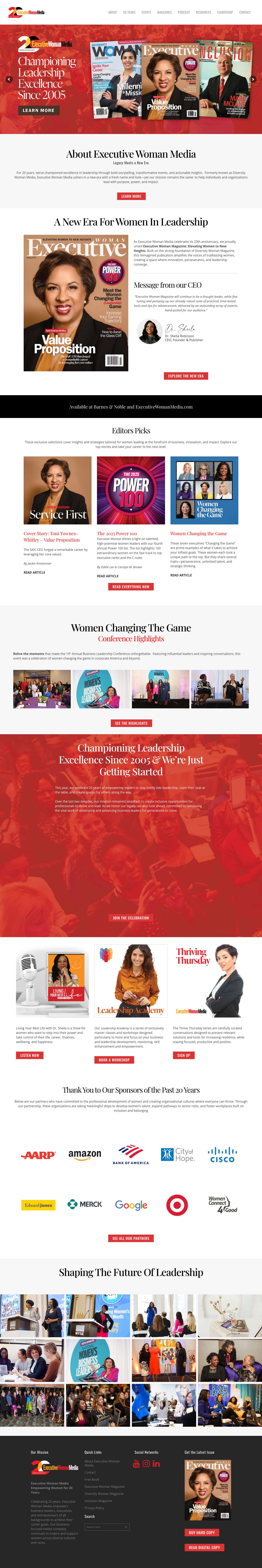 Executive Woman Media - Full Screenshot