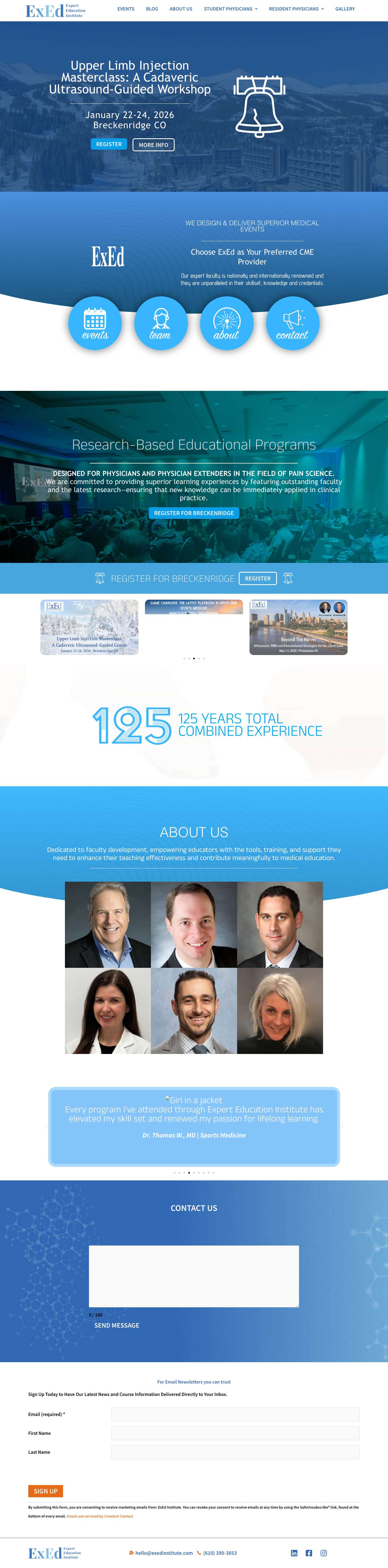 Home - Exed Institute - Full Screenshot