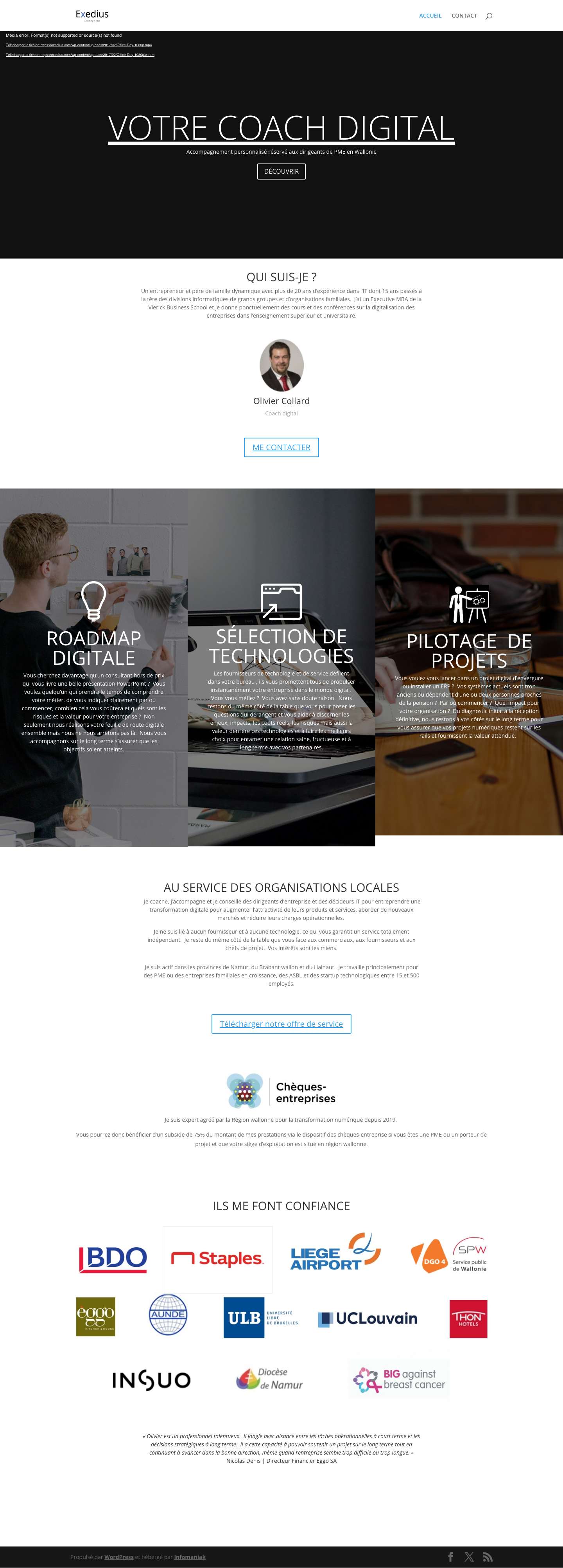 Exedius | Coaching Digital - Full Screenshot