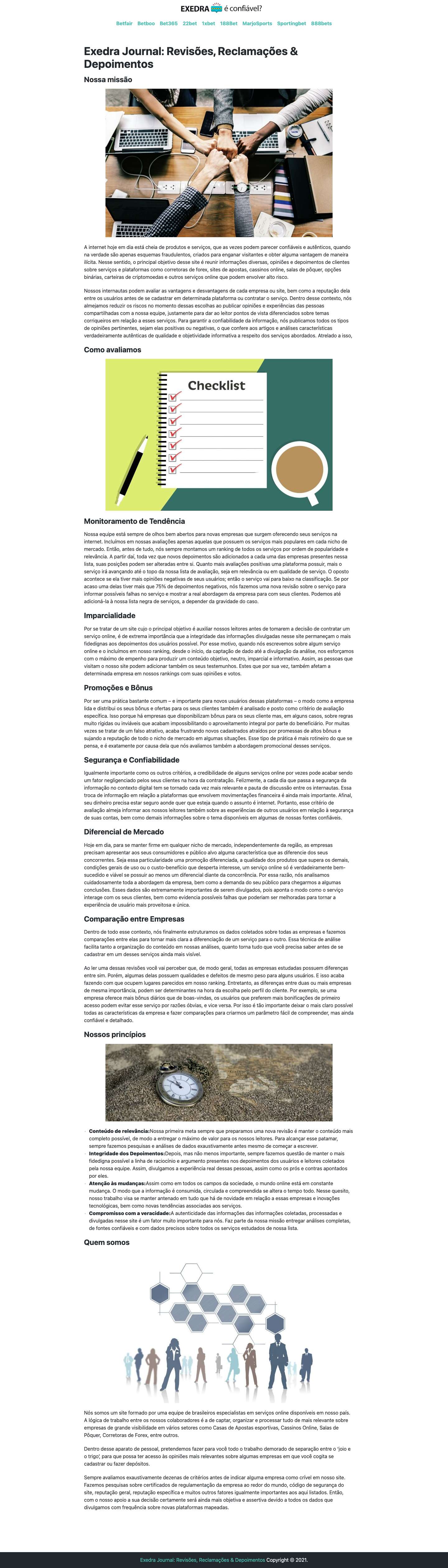 Exedra Journal: Revisões, Reclamações & Depoimentos - Full Screenshot