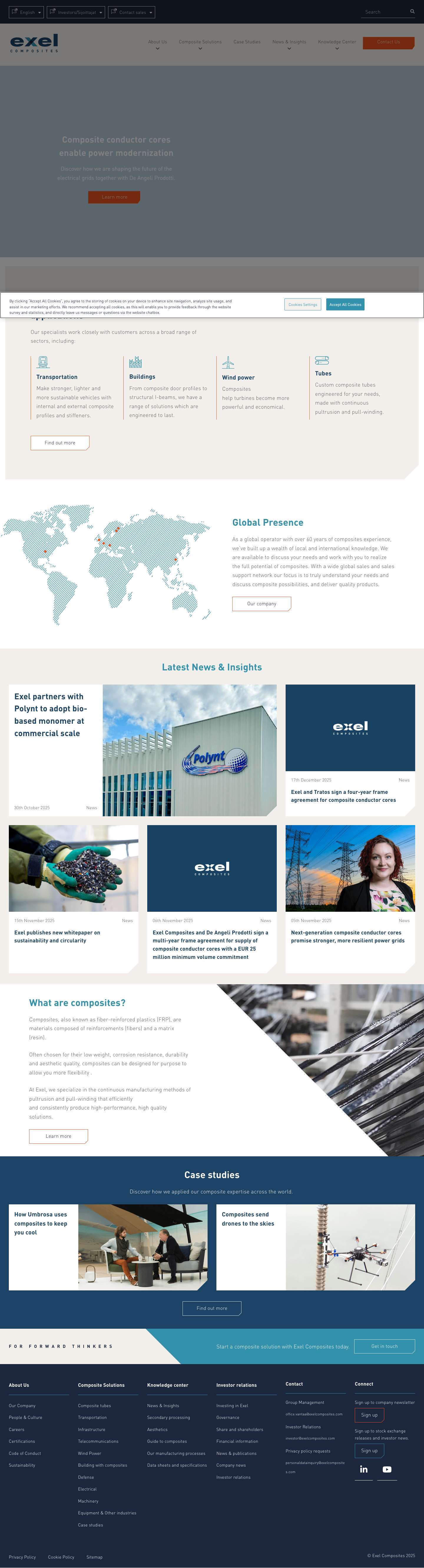 Home – Exel Composites - Full Screenshot