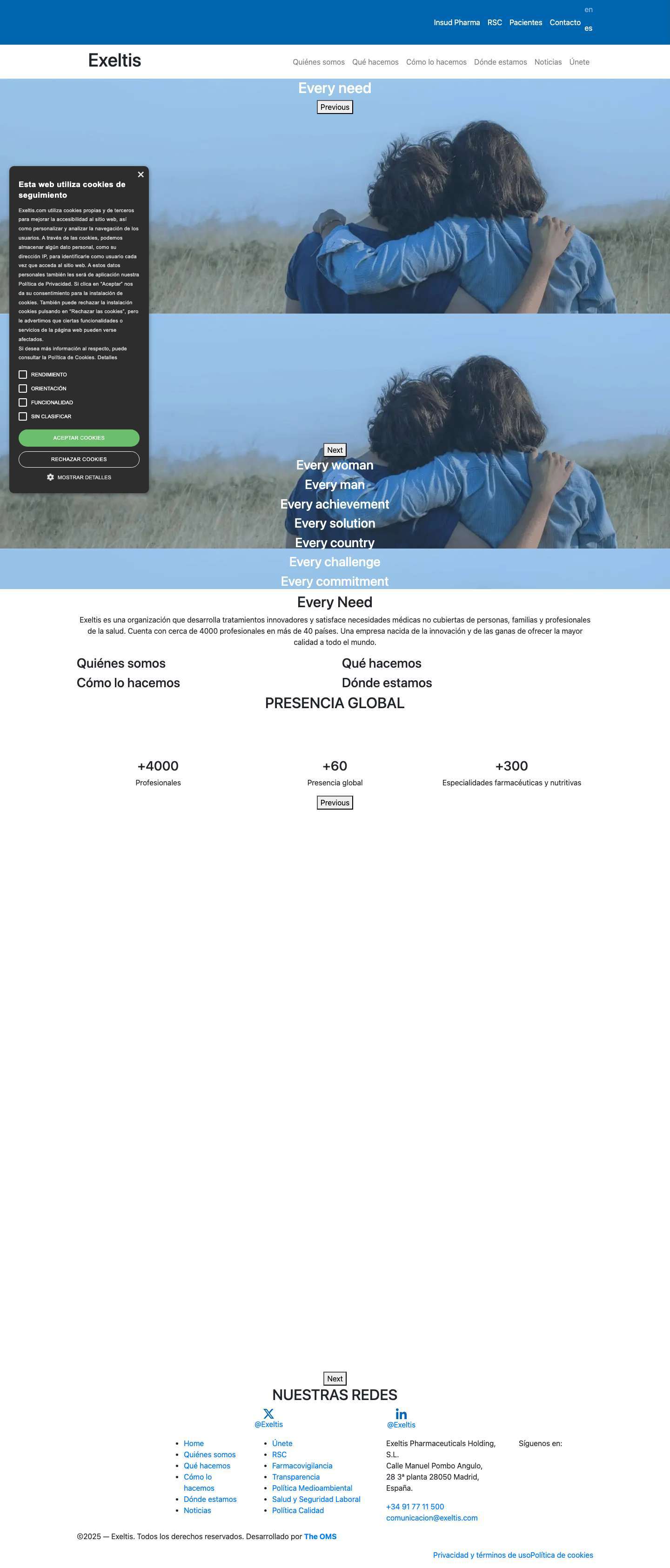 Home - Exeltis - Full Screenshot